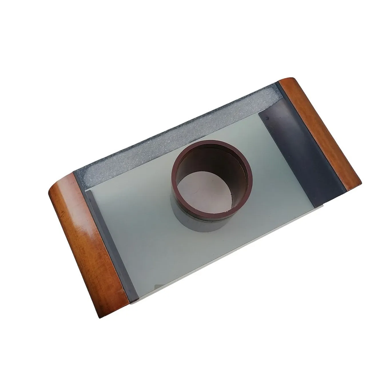 Tavolino da liquore rotondo centrale curvo in stile Joe Colombo, anni '70 5