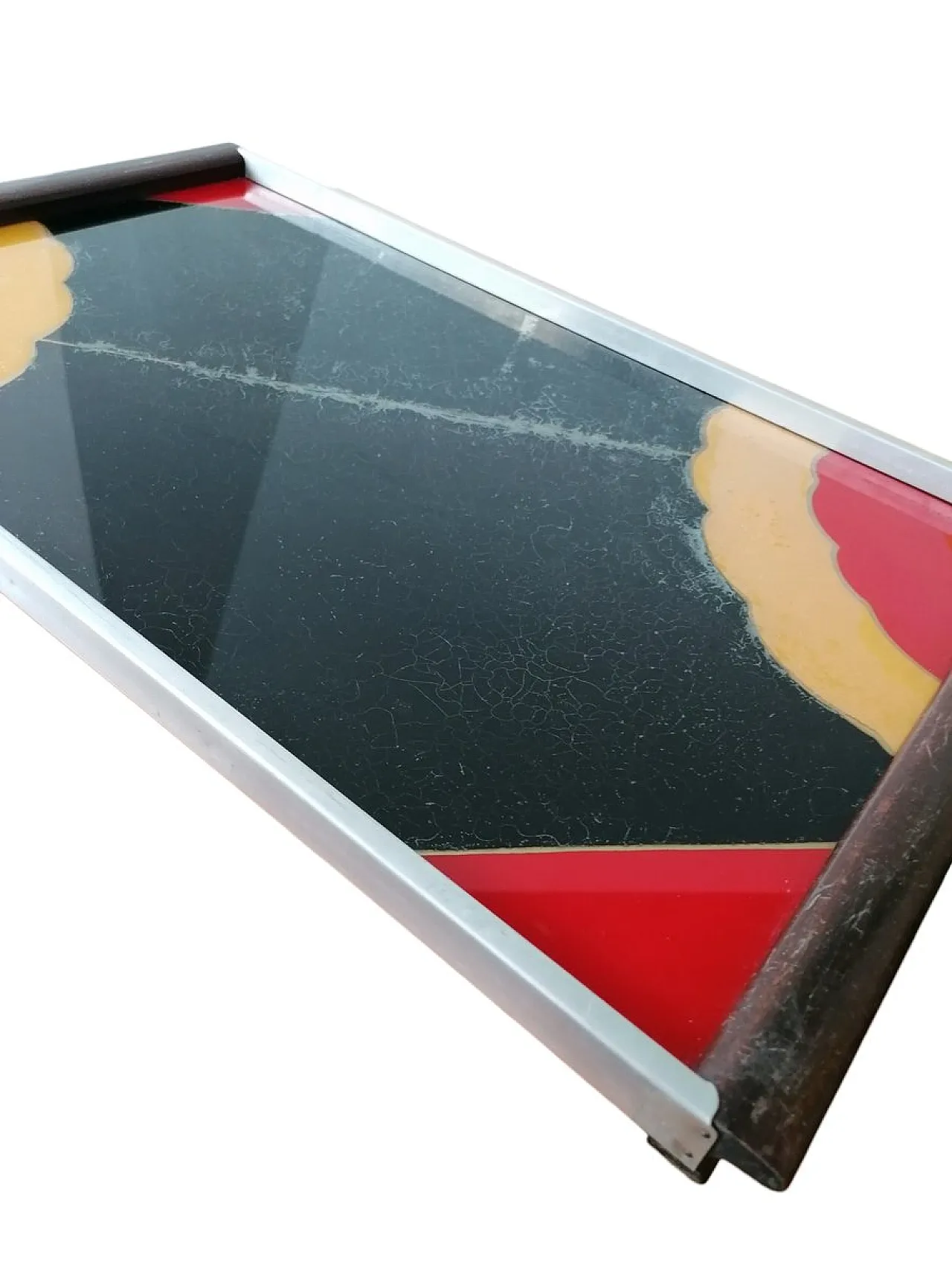 Vassoio di design in alluminio, anni '50 2