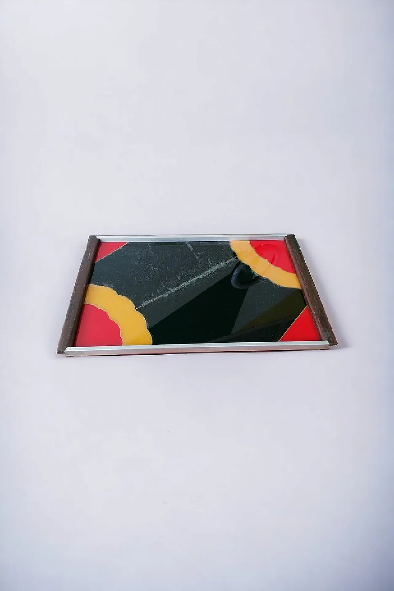 Vassoio di design in alluminio, anni '50 5