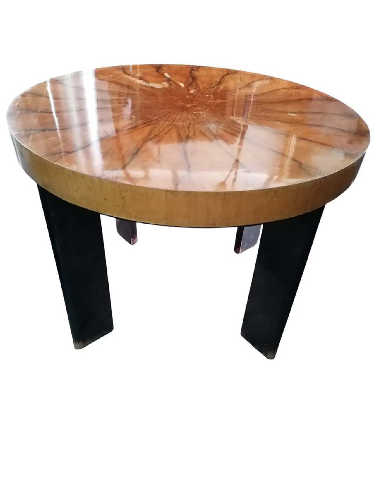 Round Coffee Table with Motif, 1930s 1