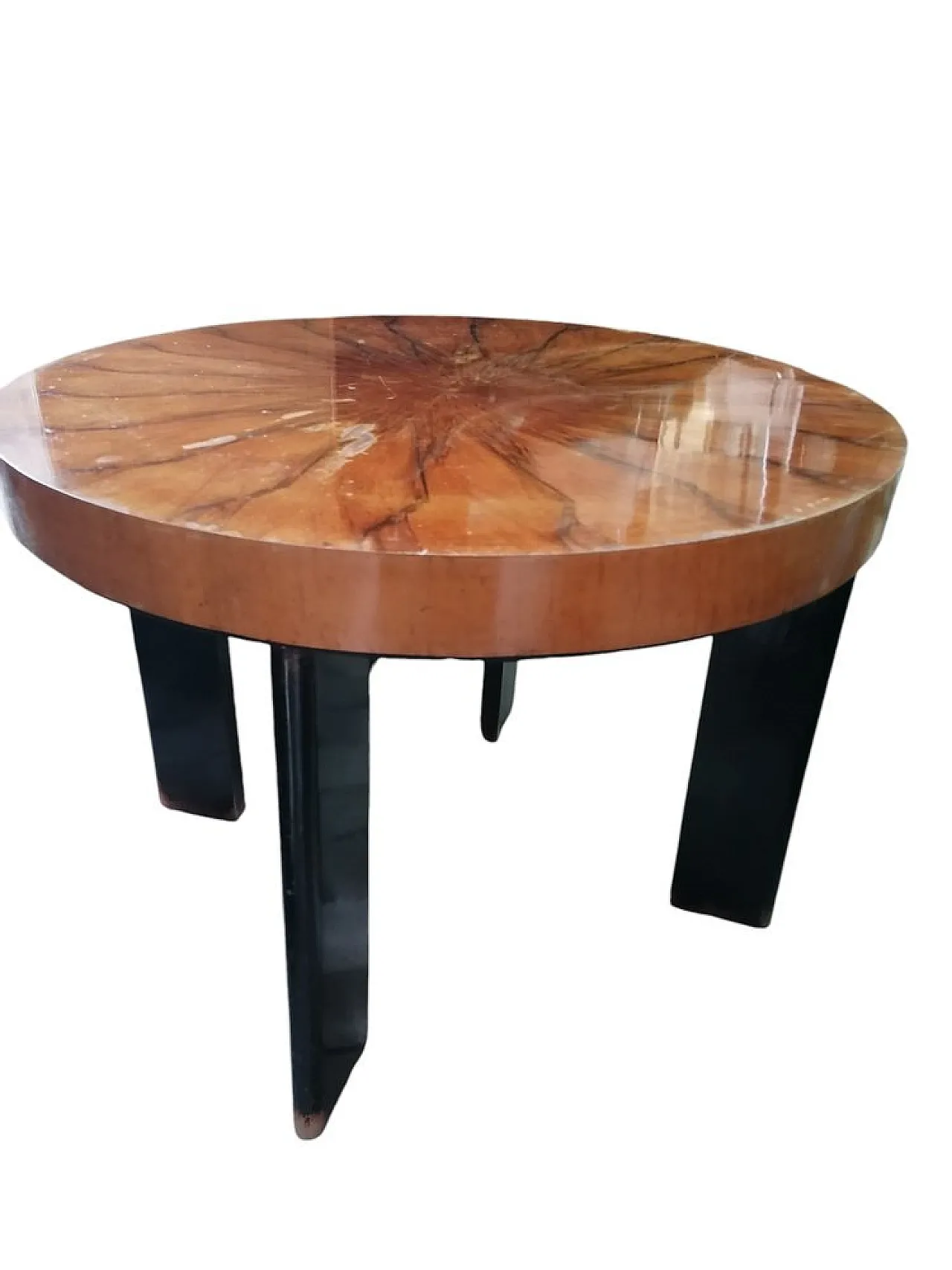 Round Coffee Table with Motif, 1930s 3