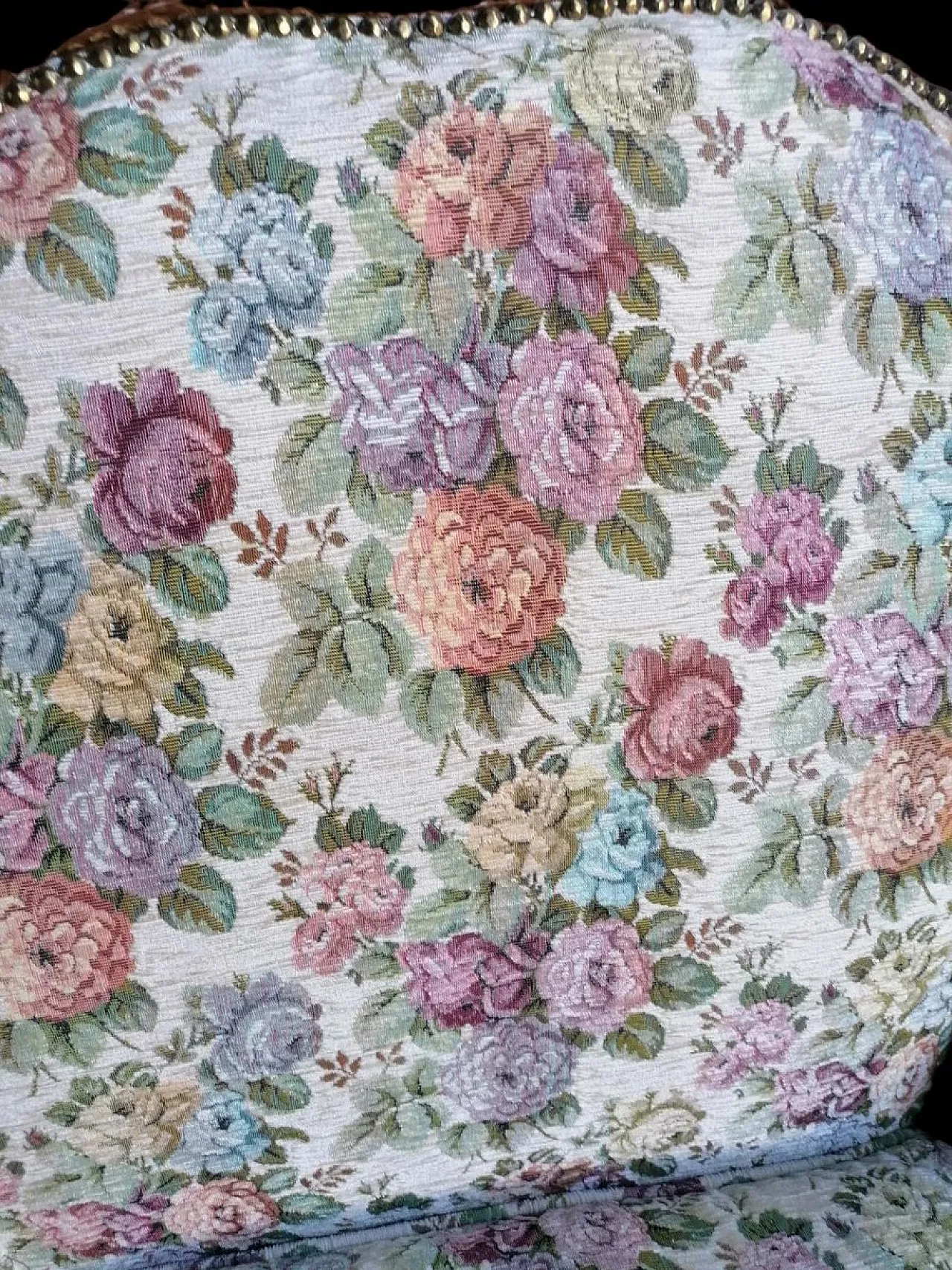 Divano barocco in tessuto floreale, metà del XX secolo 2