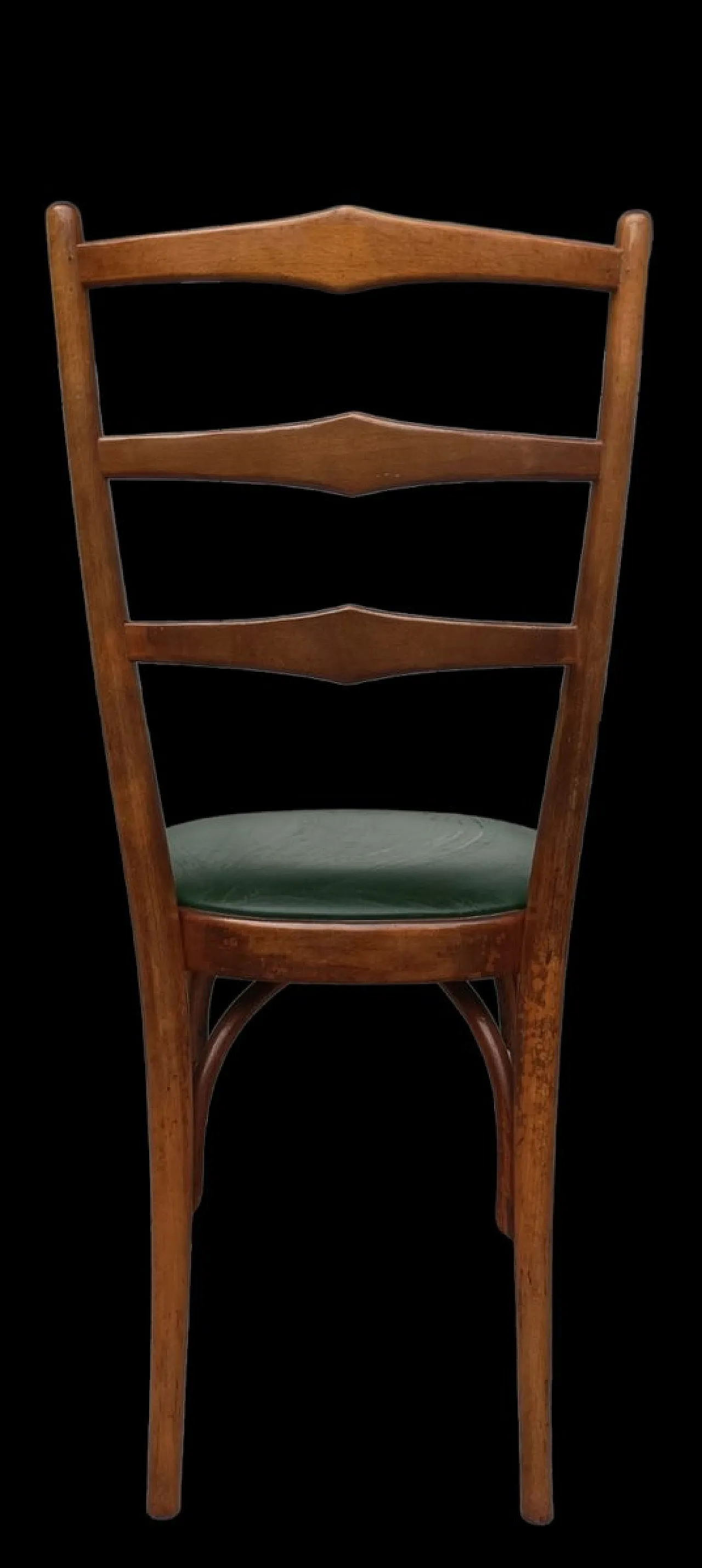 Coppia di sedie in similpelle con schienale alto, anni '50 3