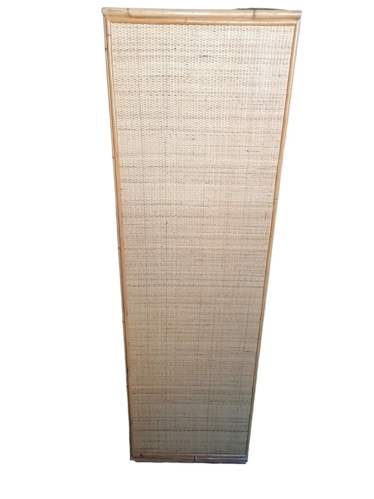 Armadio in bambù e paglia di Vienna, anni '70 4