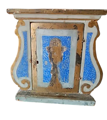 Painted and gilded wooden tabernacle, 18th century
