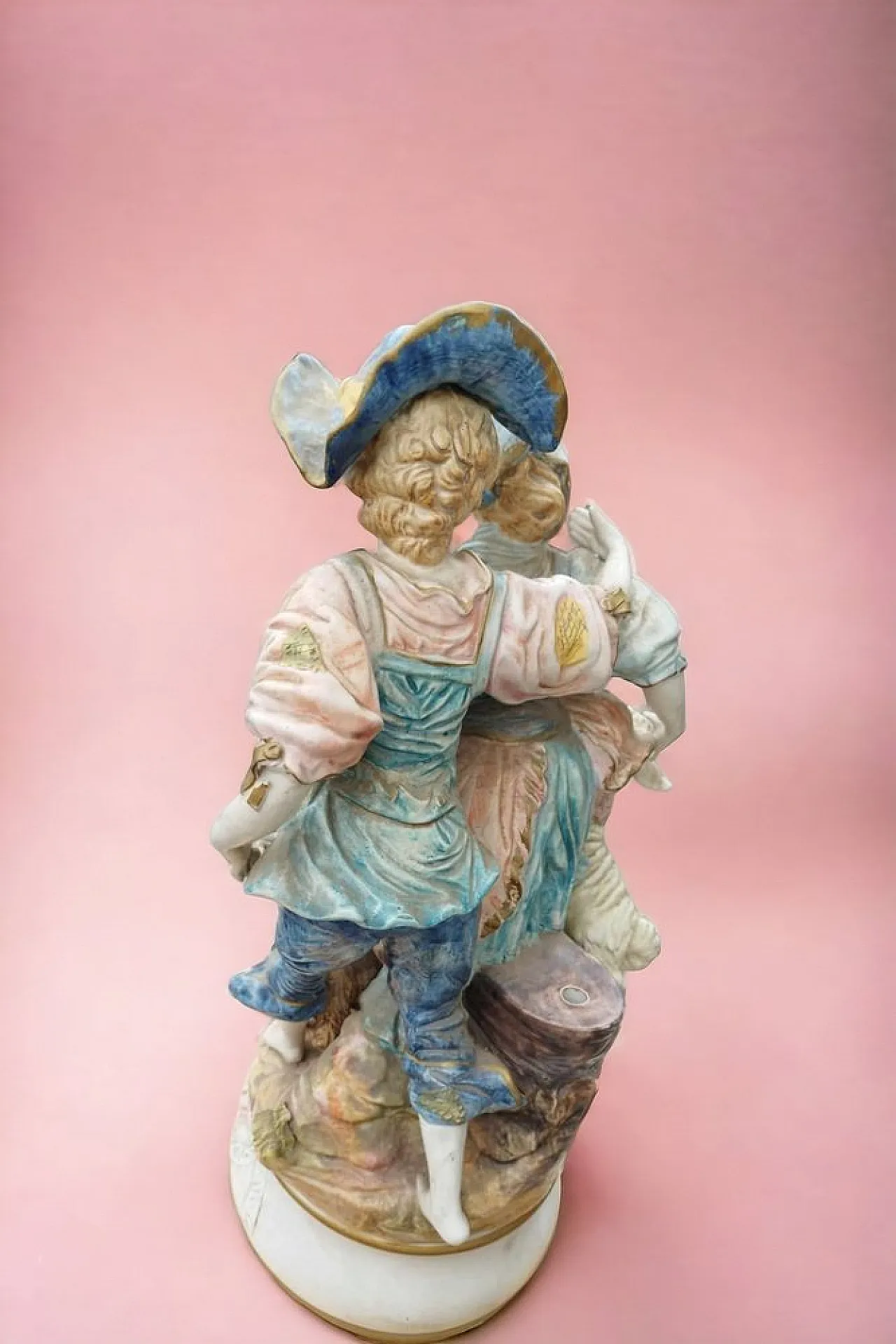 Statuetta di Capodimonte Gruppo di ragazzi con agnello e cane, 1890 1