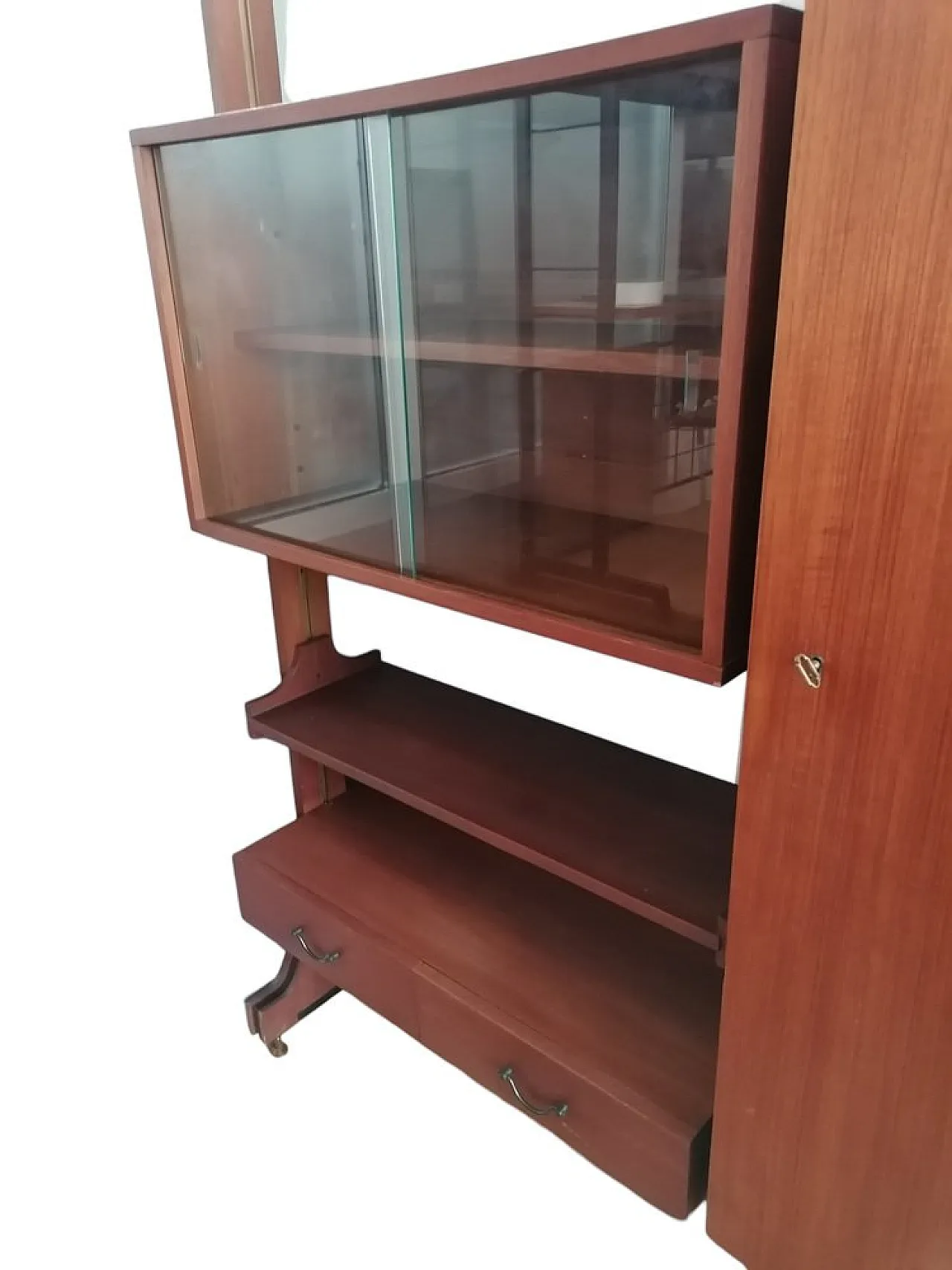 Libreria modulare con vetrina, anni '60 2