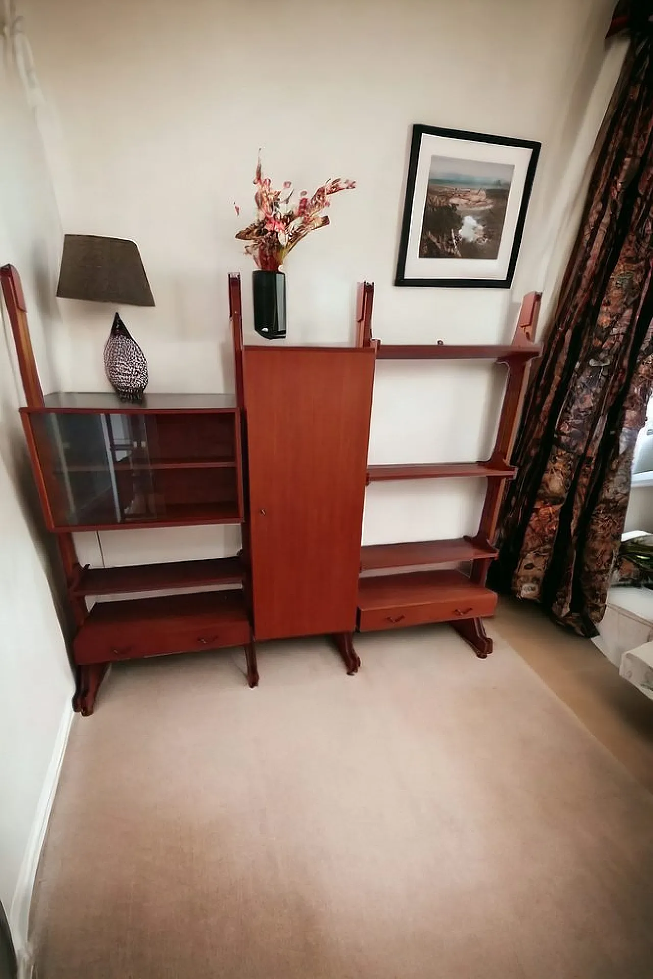 Libreria modulare con vetrina, anni '60 3