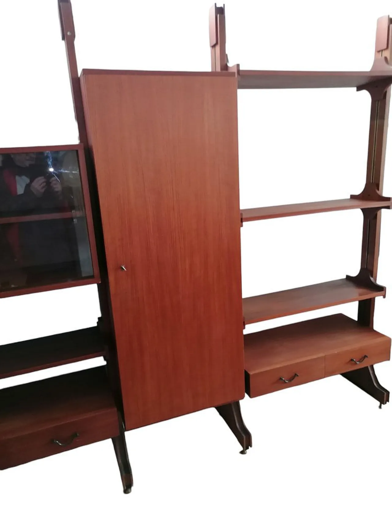 Libreria modulare con vetrina, anni '60 5