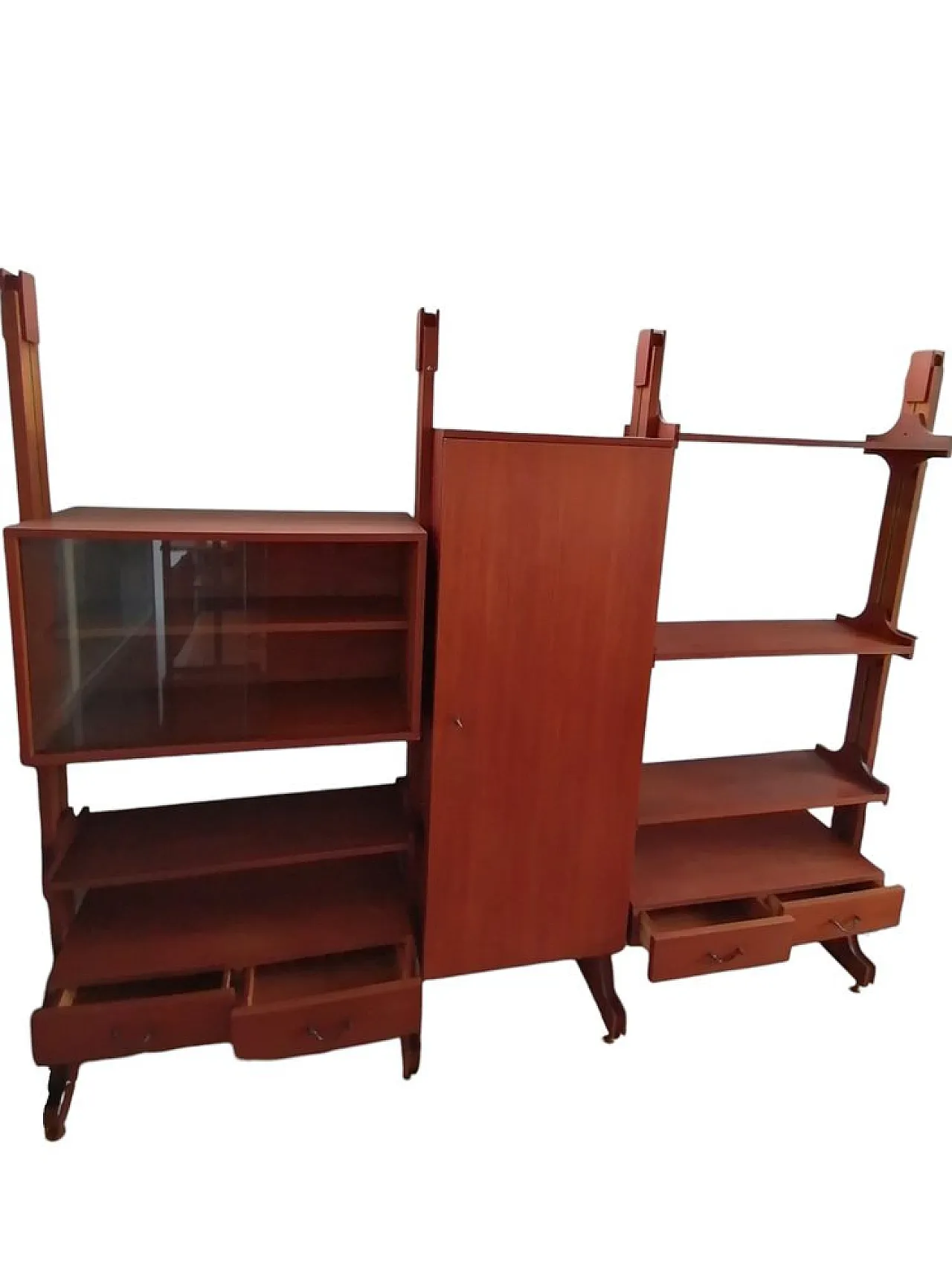 Libreria modulare con vetrina, anni '60 9