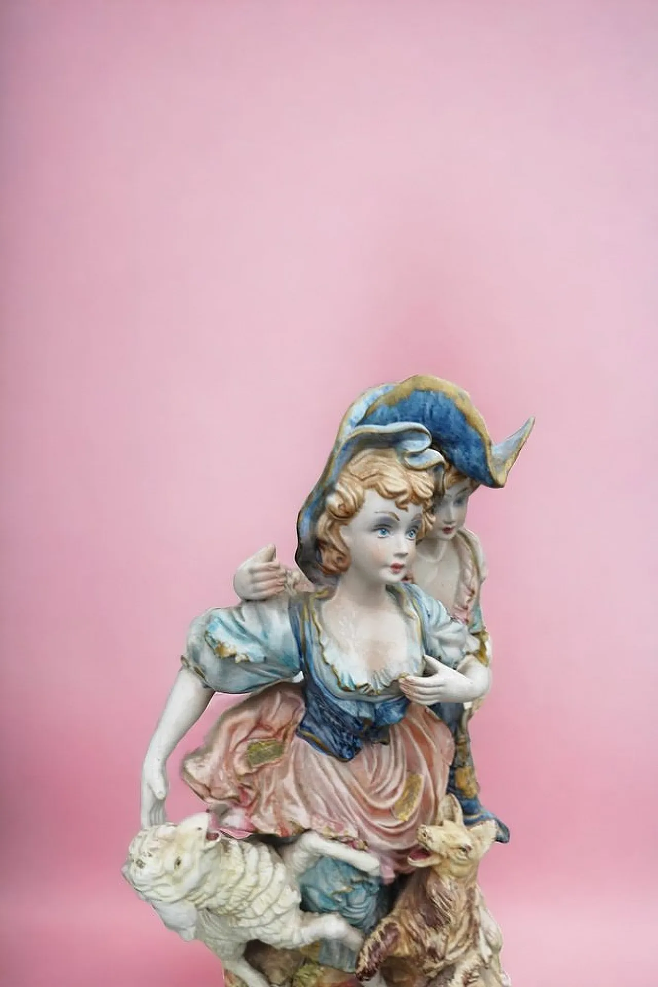 Statuetta di Capodimonte Gruppo di ragazzi con agnello e cane, 1890 9