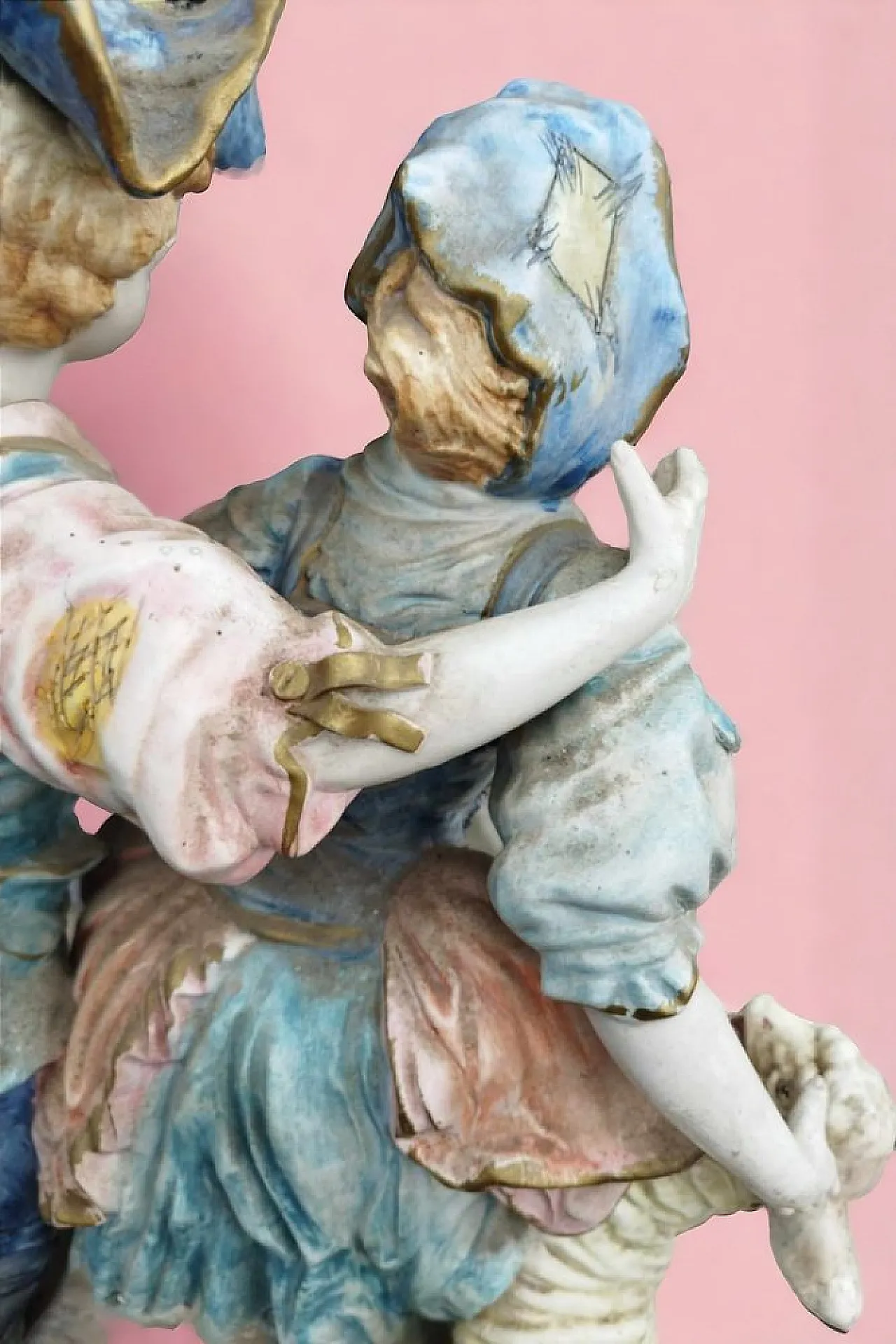 Statuetta di Capodimonte Gruppo di ragazzi con agnello e cane, 1890 10