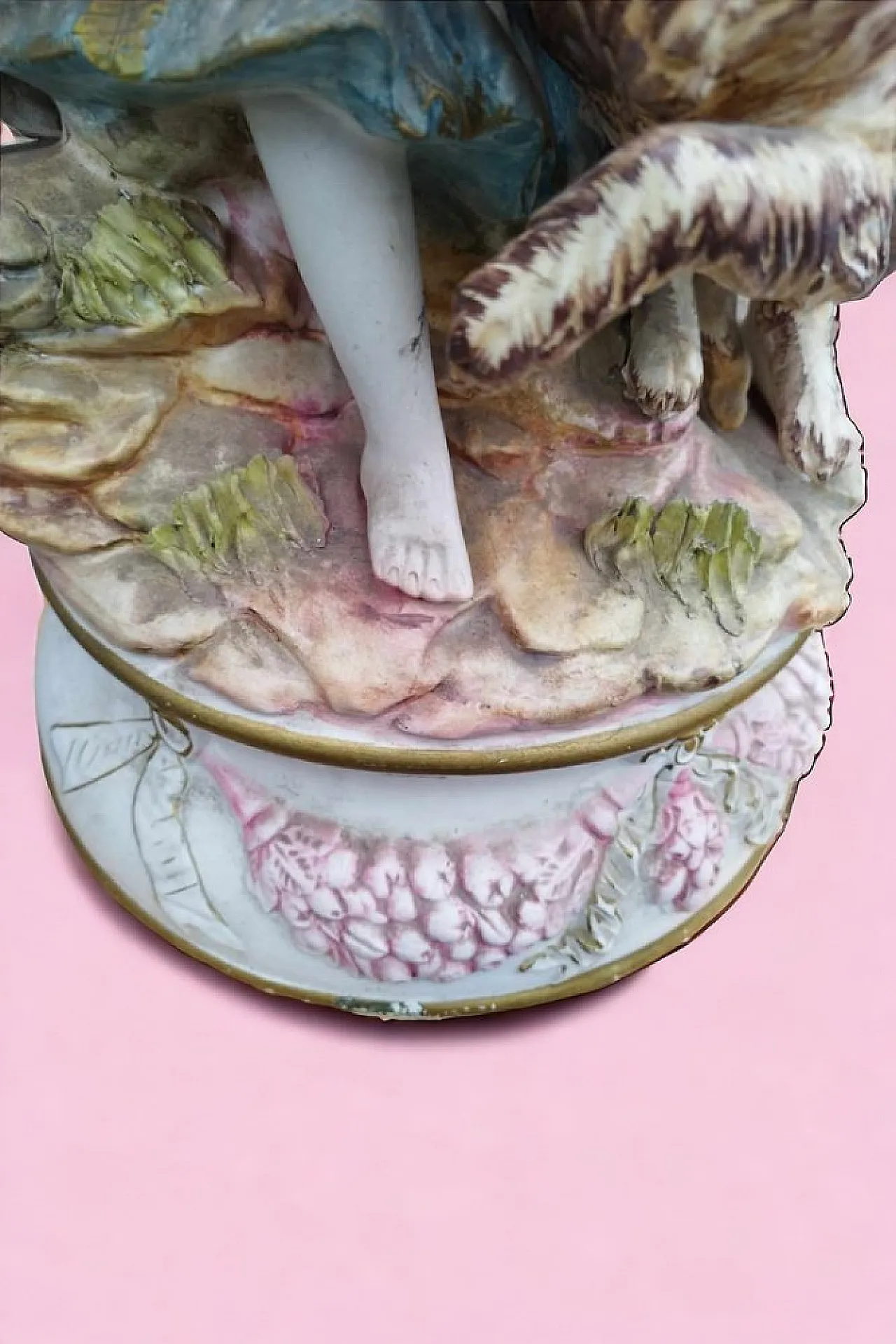 Statuetta di Capodimonte Gruppo di ragazzi con agnello e cane, 1890 13