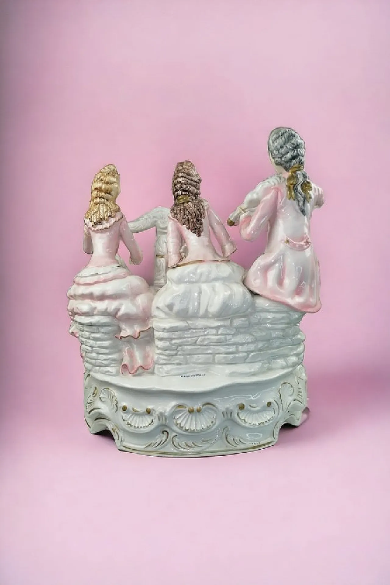 Large Figurine Group of Court Musicians from Capodimonte, 1950s 1