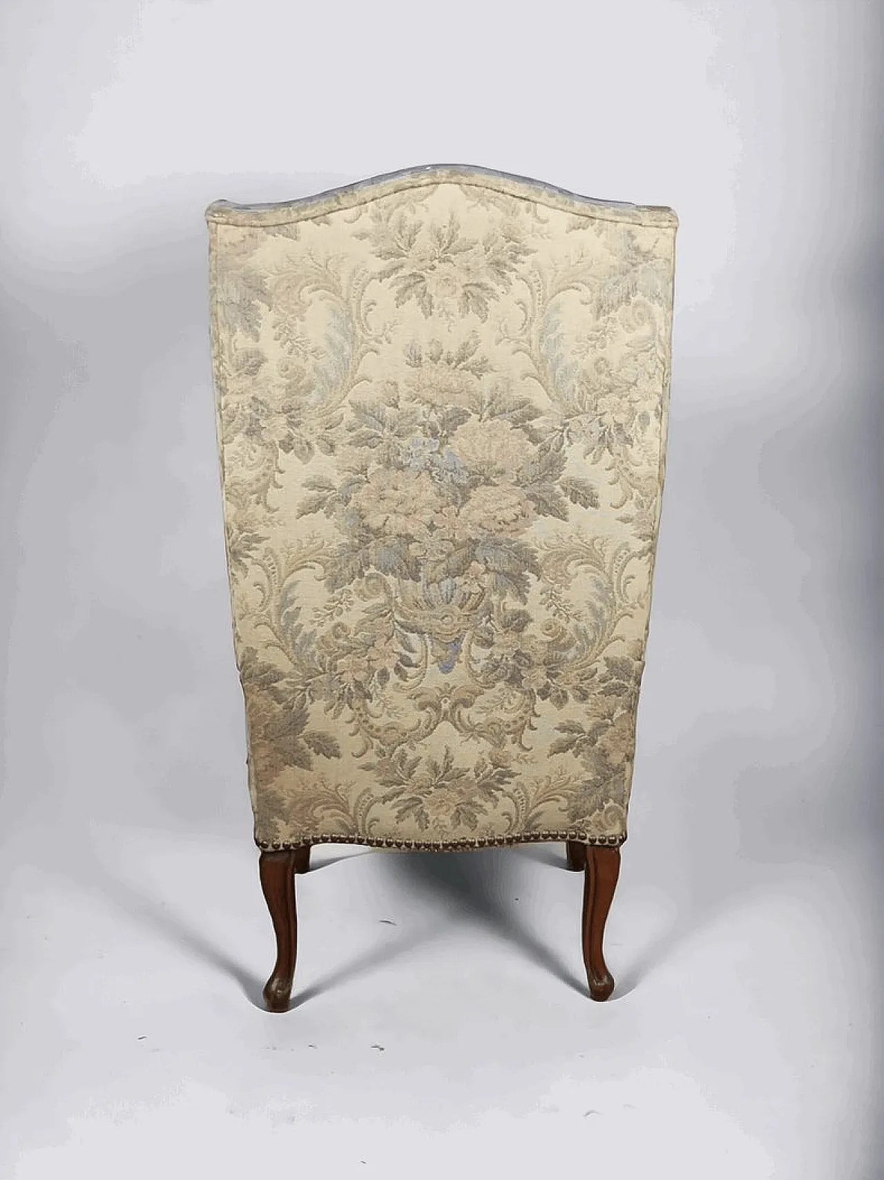 Coppia di poltrone bergere in tessuto floreale, metà '900 3