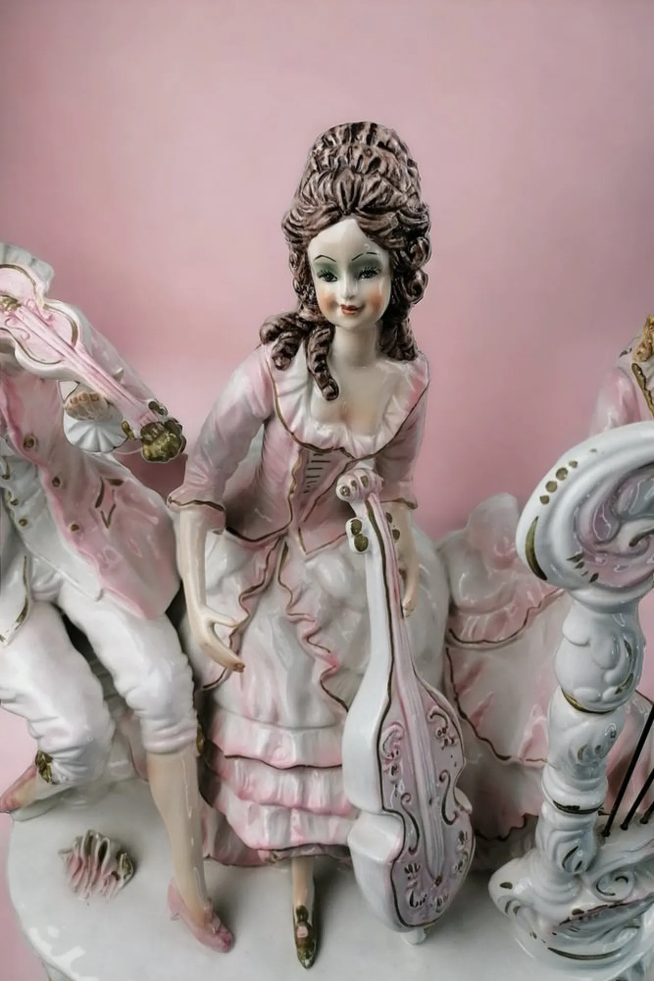 Large Figurine Group of Court Musicians from Capodimonte, 1950s 6