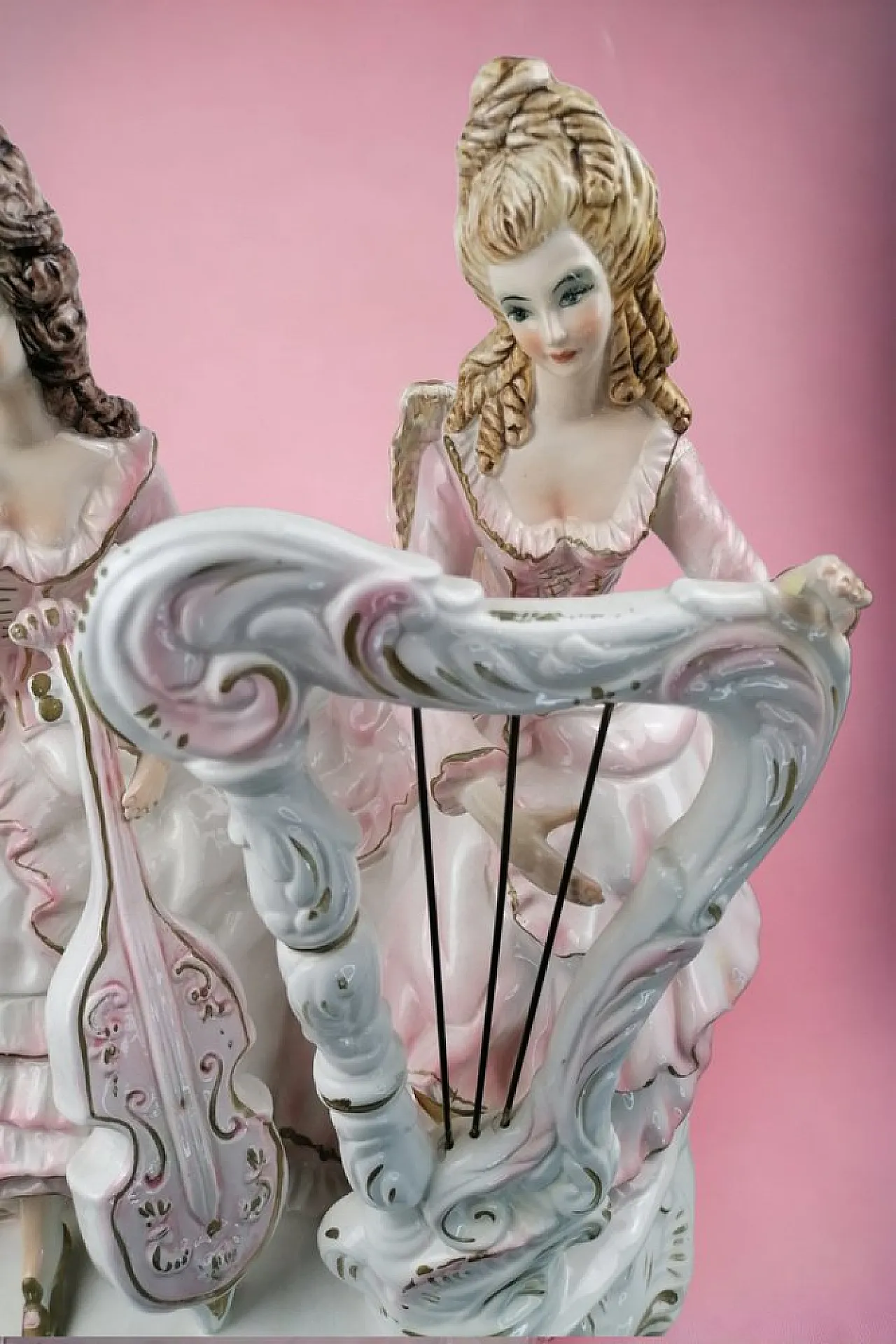 Large Figurine Group of Court Musicians from Capodimonte, 1950s 7