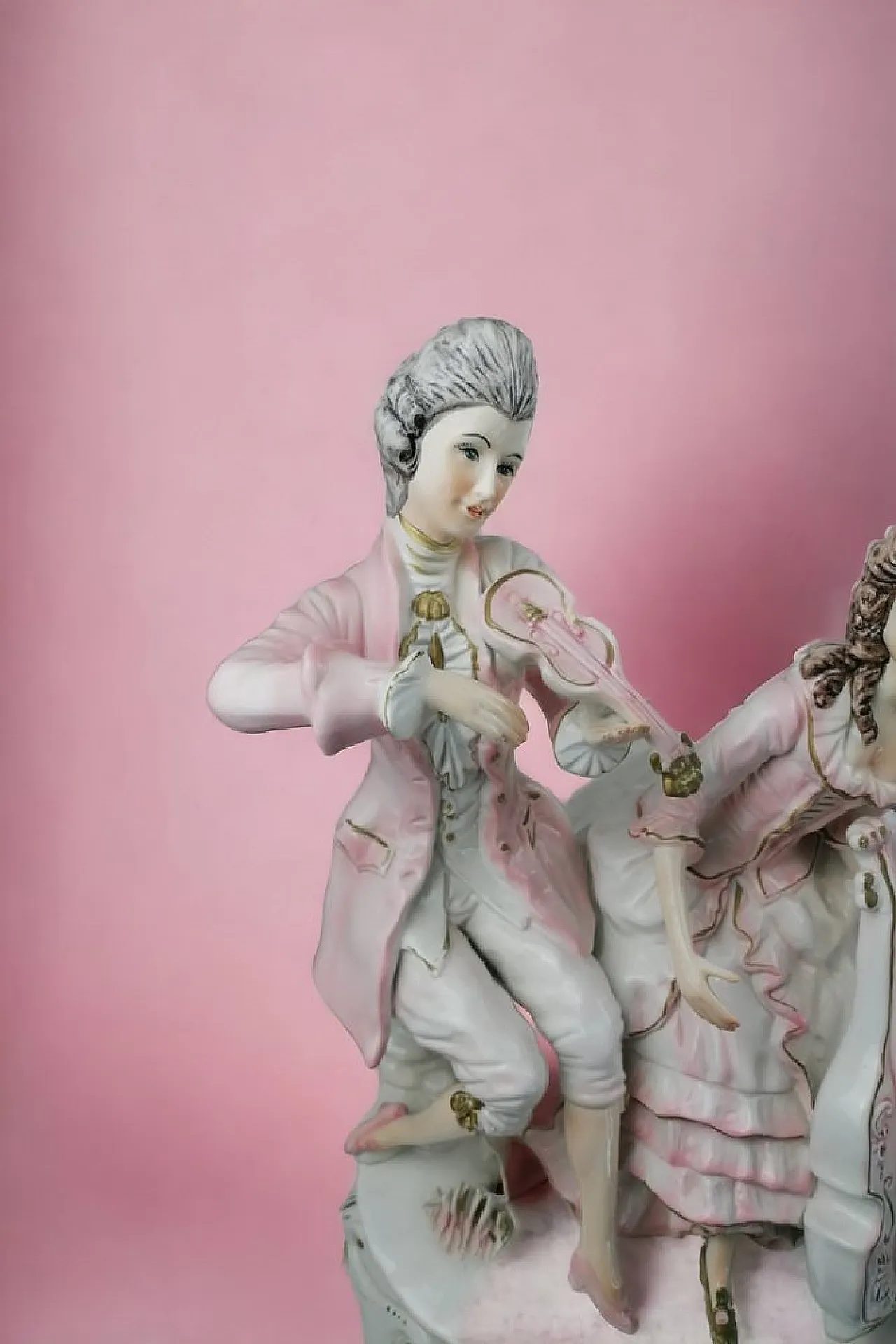 Large Figurine Group of Court Musicians from Capodimonte, 1950s 8