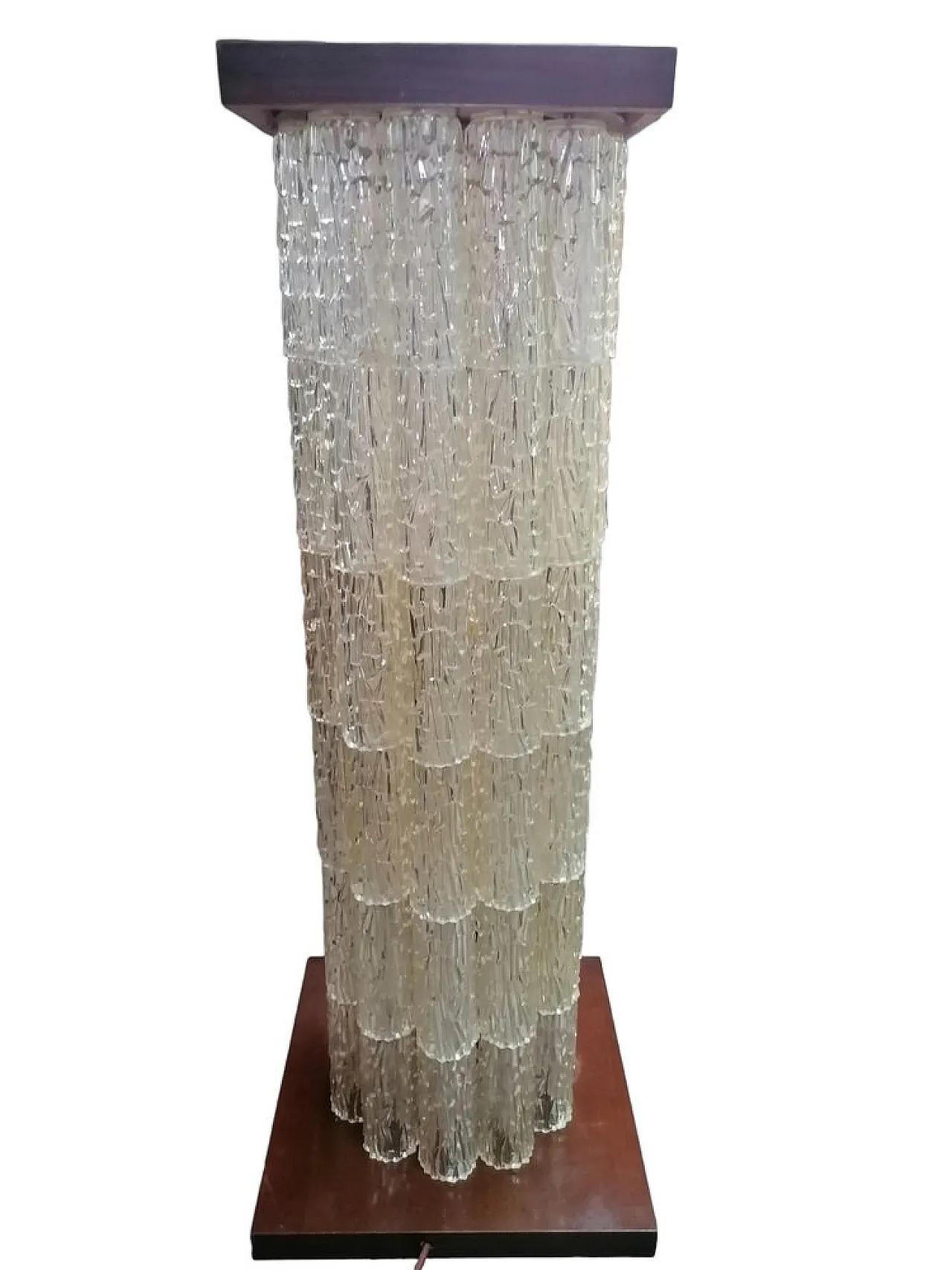 Acrylic Glass Floor Lamp with Faceted Tubular Double Lighting, 1960s 1