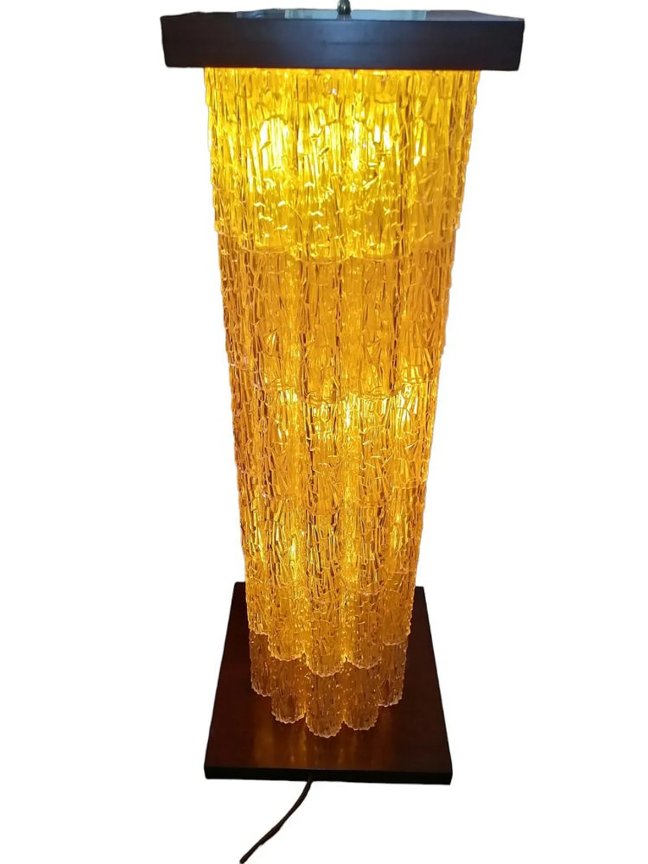 Acrylic Glass Floor Lamp with Faceted Tubular Double Lighting, 1960s 5