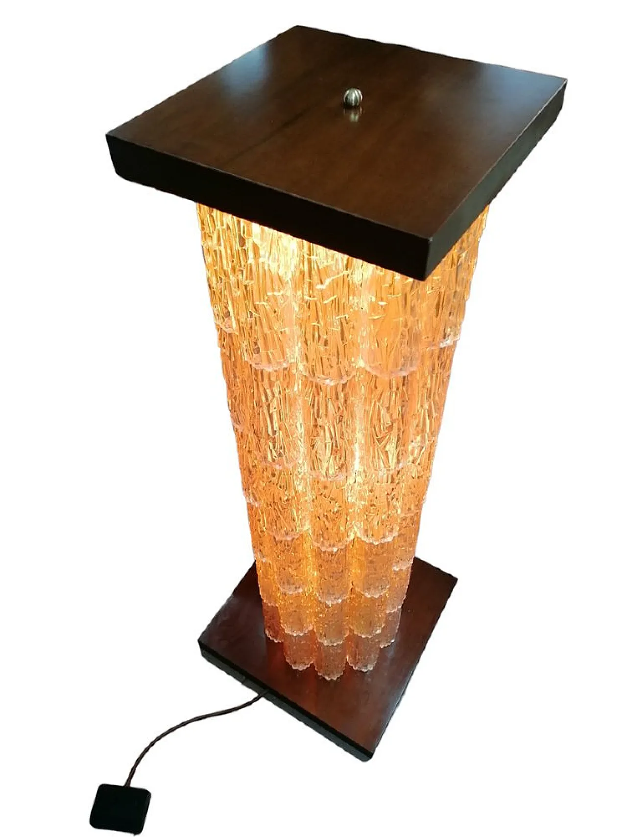 Acrylic Glass Floor Lamp with Faceted Tubular Double Lighting, 1960s 7