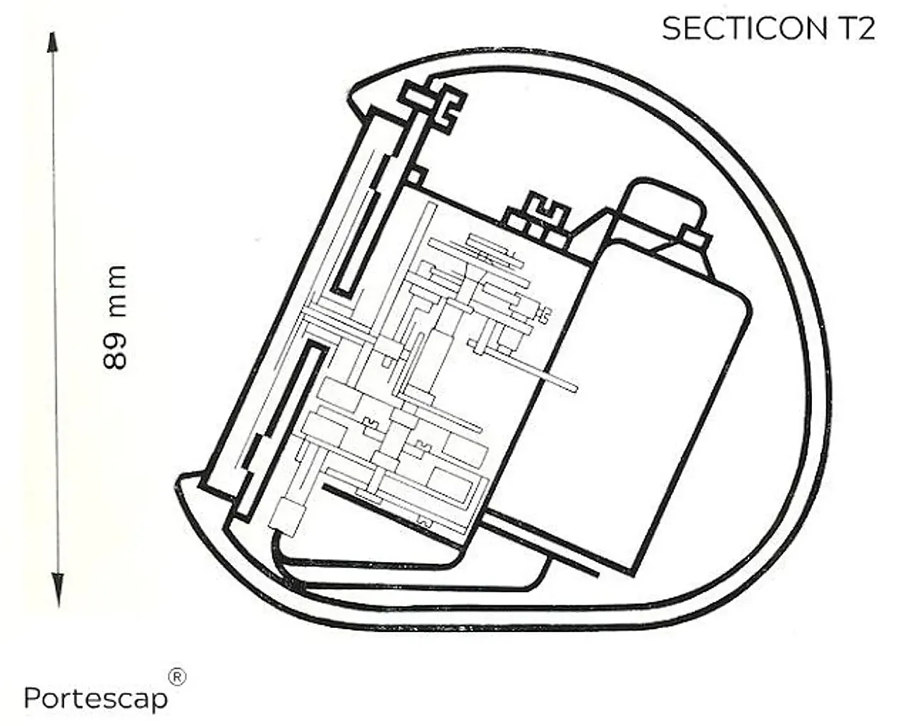 Table clock mod. T2 -di A. Mangiarotti, anni '50 13