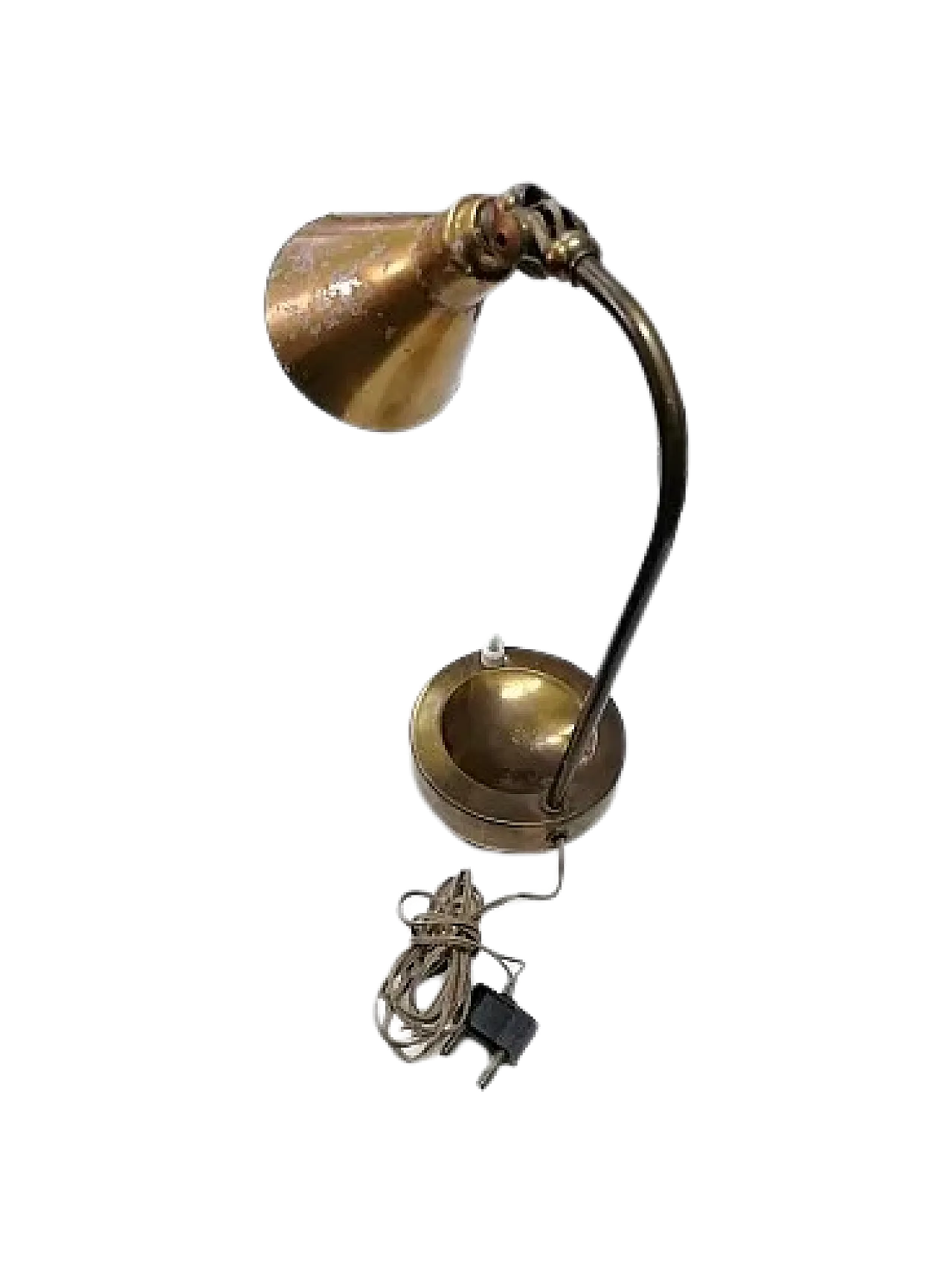 Lampada da tavolo in ottone, anni '40 8