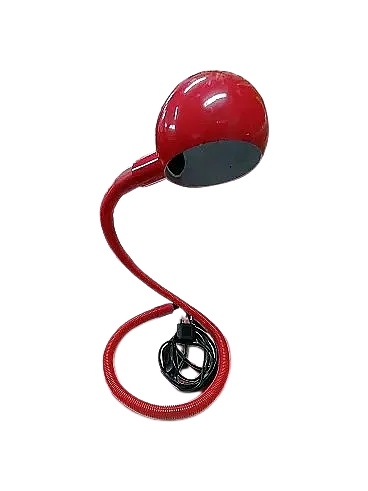 Lampada da tavolo Hebi Snake a collo di cigno di Isao Hosoe per Valenti, anni '70