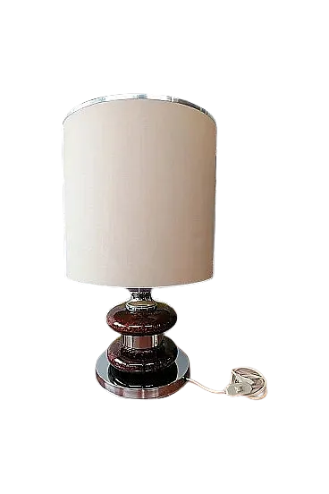 Lampada da tavolo Space Age in ceramica, anni '70