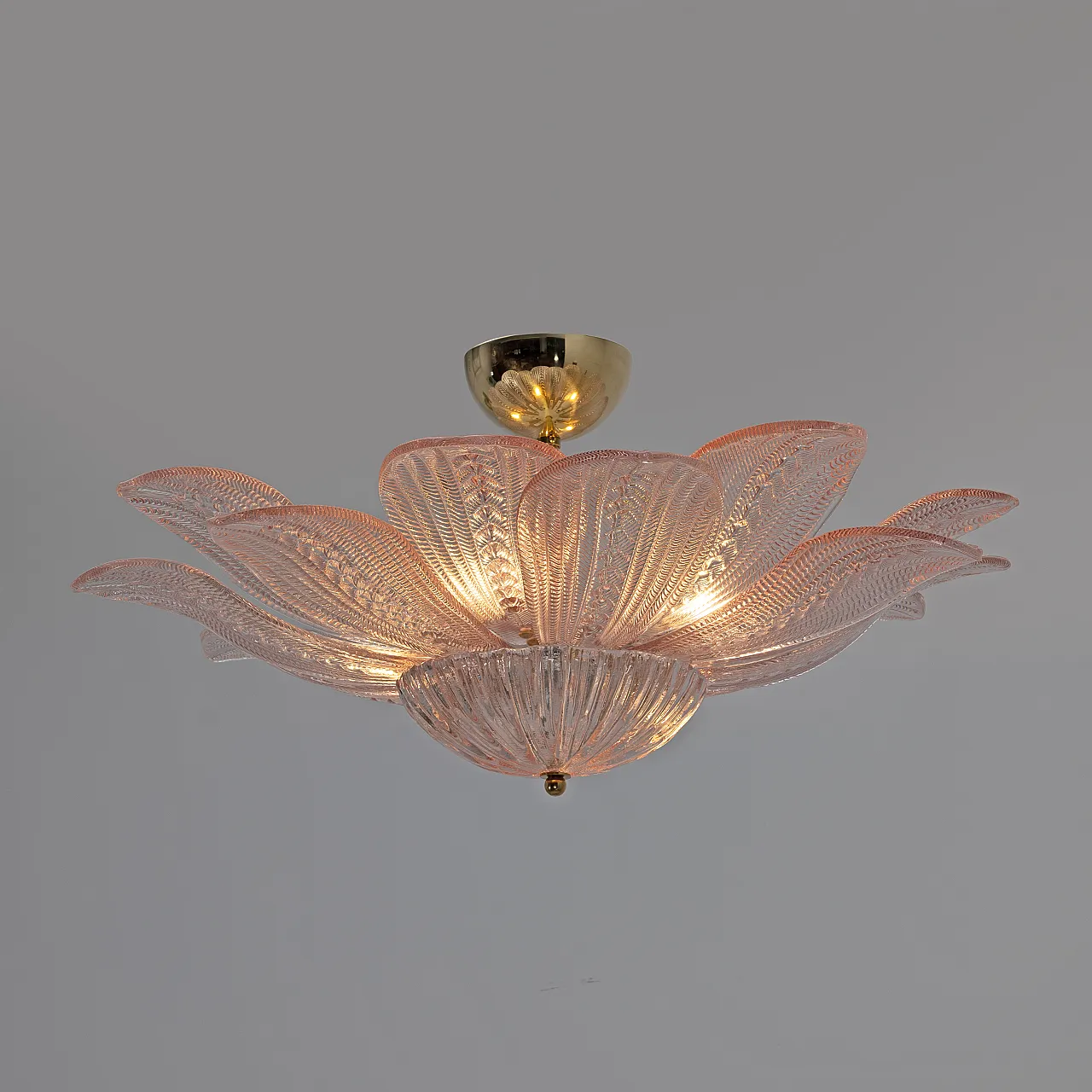 Margherita Rosa, Murano glass ceiling light, 1900s 3