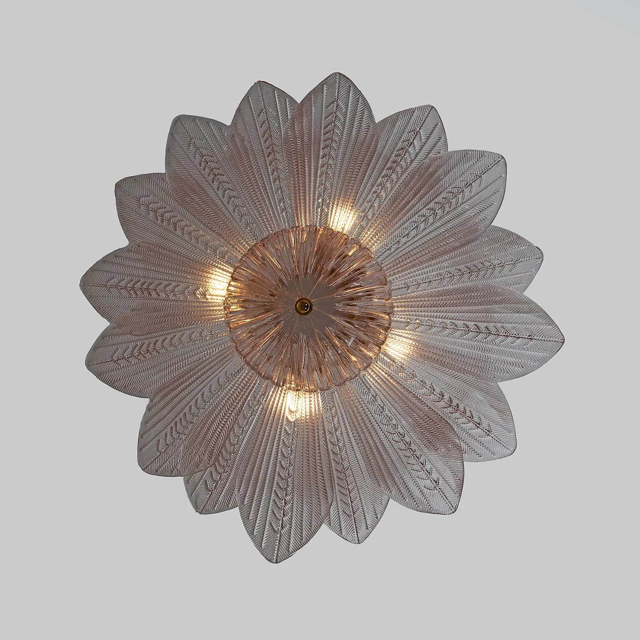 Margherita Rosa, Murano glass ceiling light, 1900s 6
