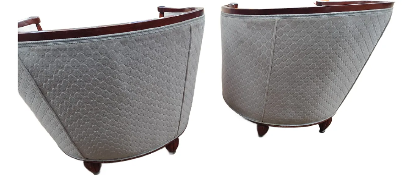 Coppia di poltrone a pozzetto - epoca Biedermeier 2