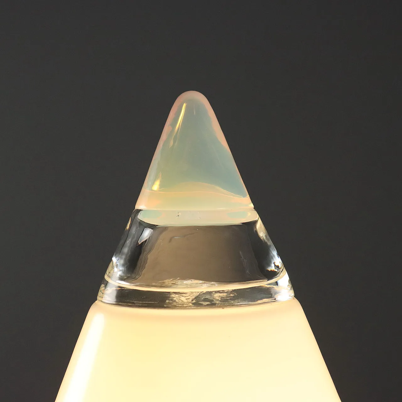 Lampada da tavolo in vetro, '900 3