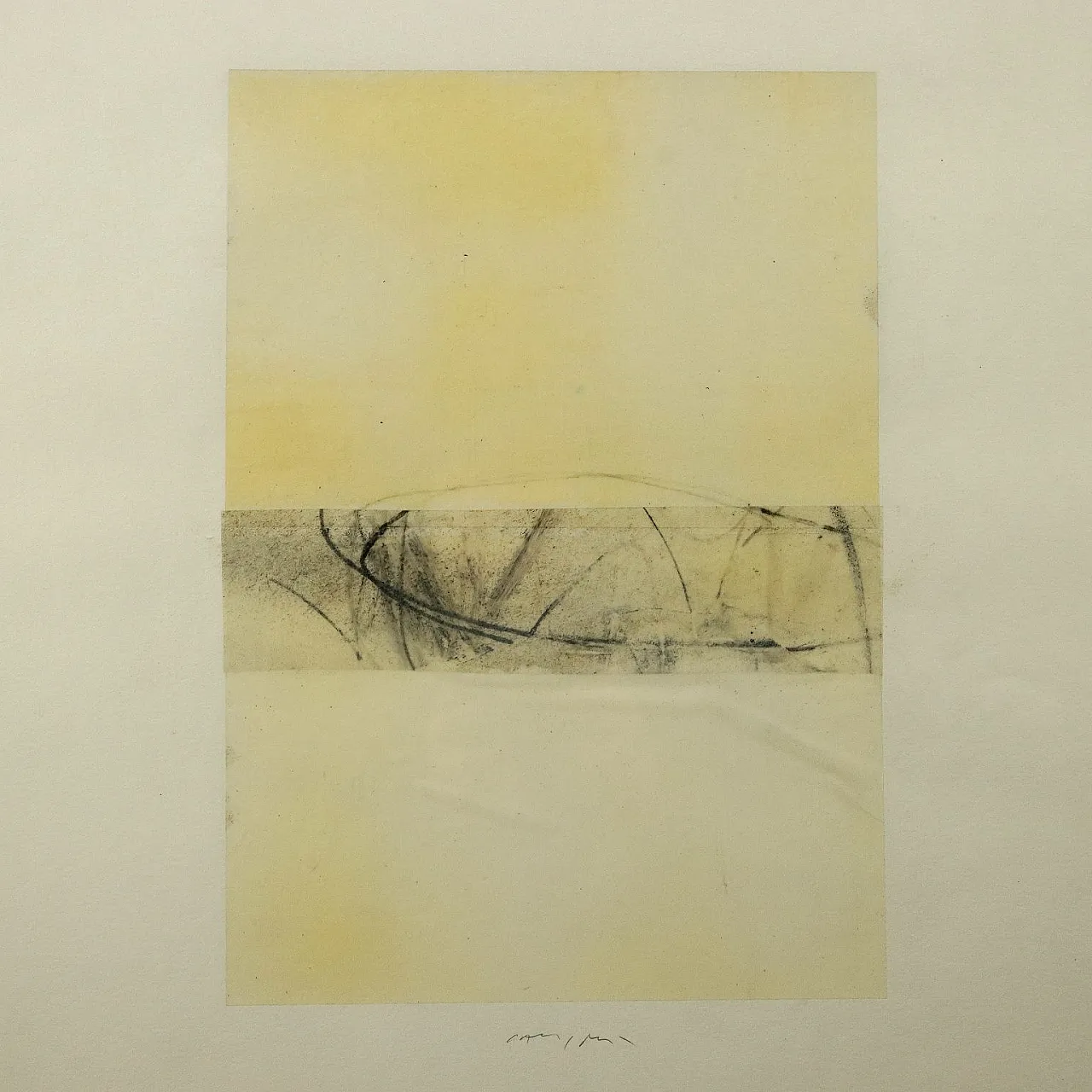 Luca Caccioni, tecnica mista su carta con cornice, '900 4