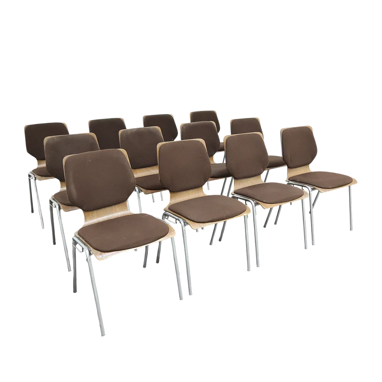 12 office chairs by Carlo Ratti, 1970s 25
