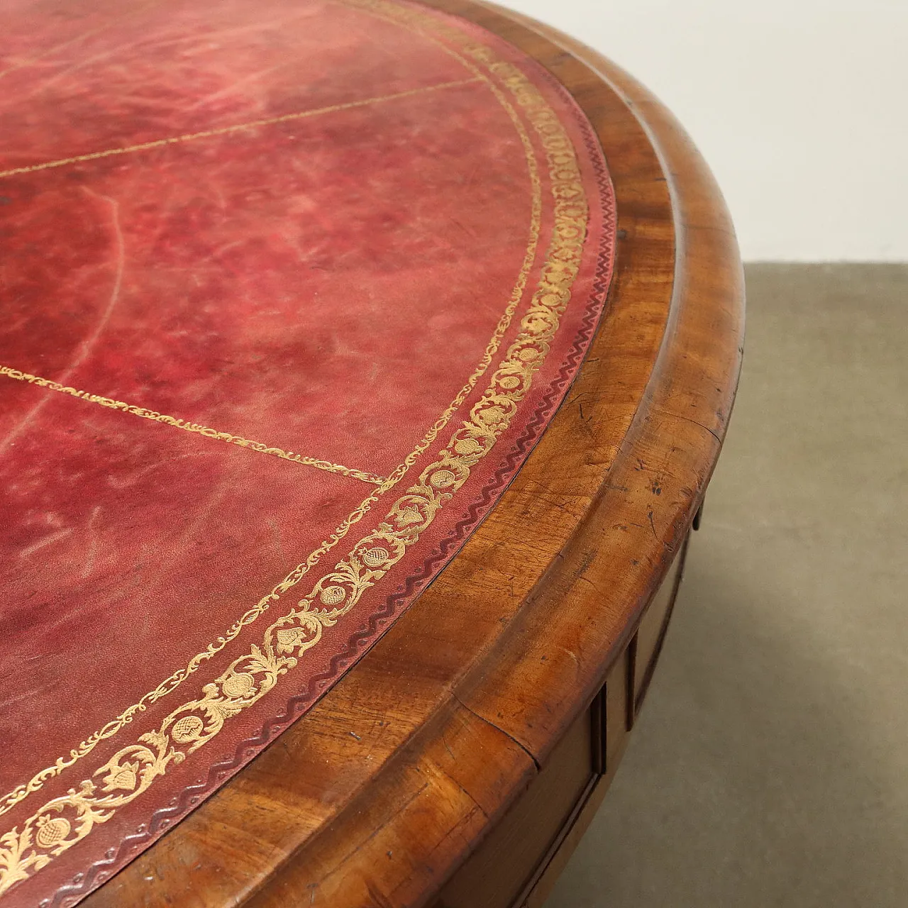 Tavolo da biblioteca vittoriano in abete e mogano, '800 8