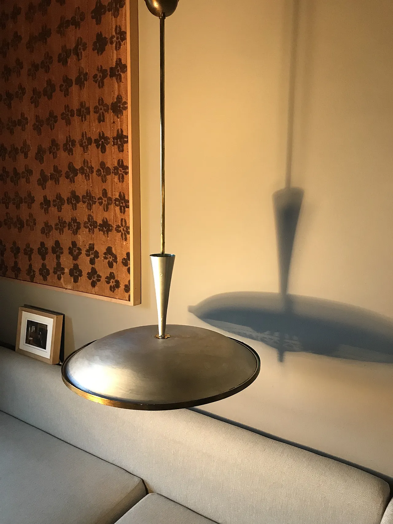 Lampadario a disco stile Pietro Chiesa perFontana Arte, anni '50 2