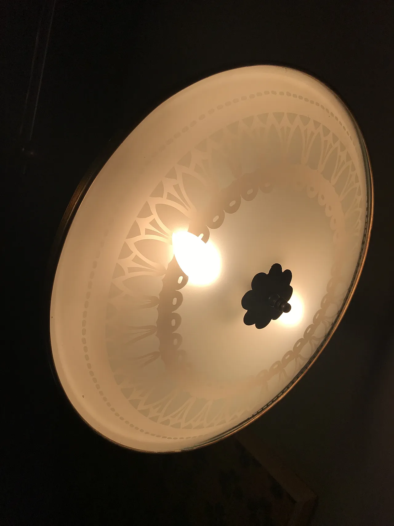 Lampadario a disco stile Pietro Chiesa perFontana Arte, anni '50 11