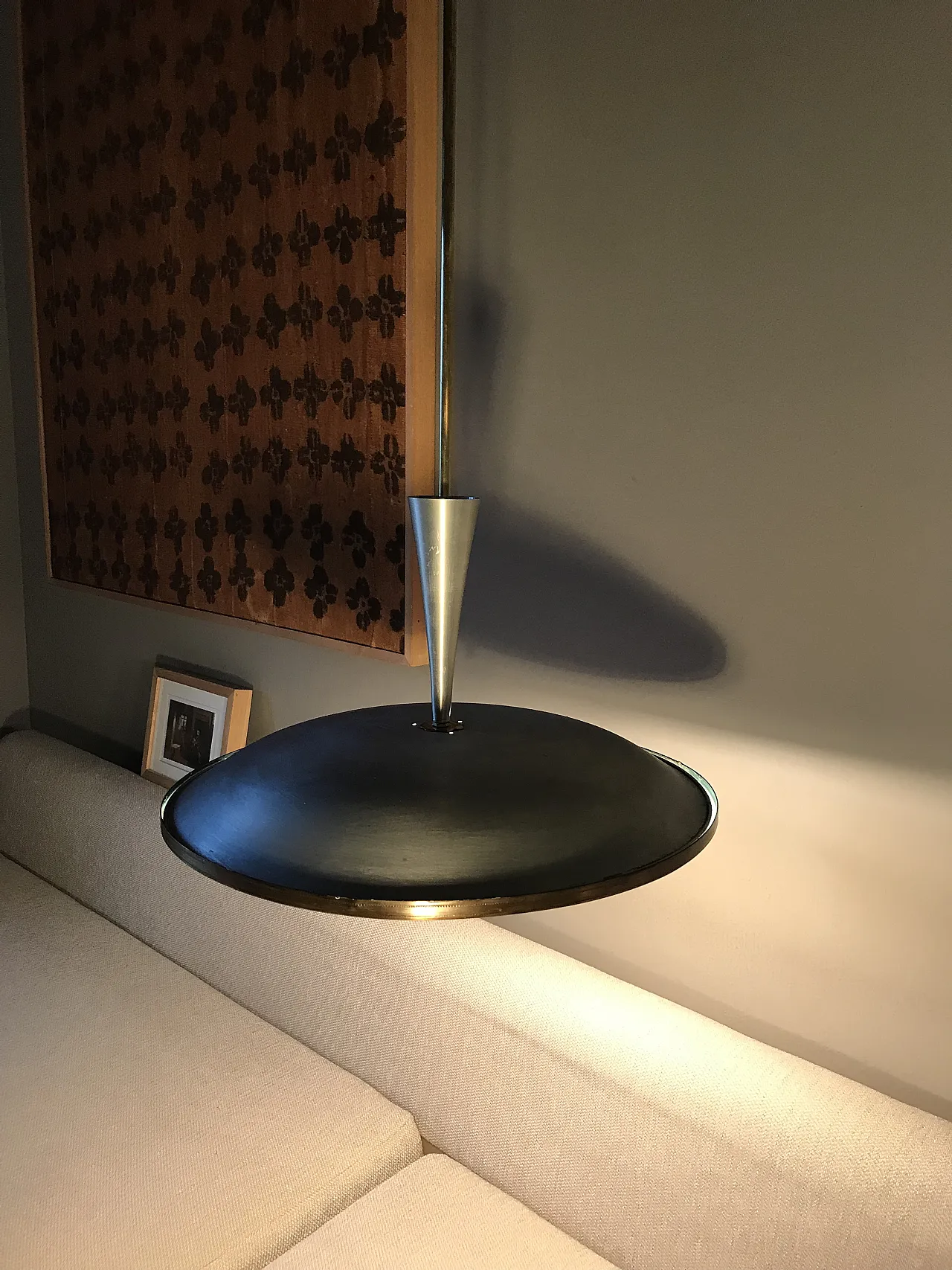 Lampadario a disco stile Pietro Chiesa perFontana Arte, anni '50 13