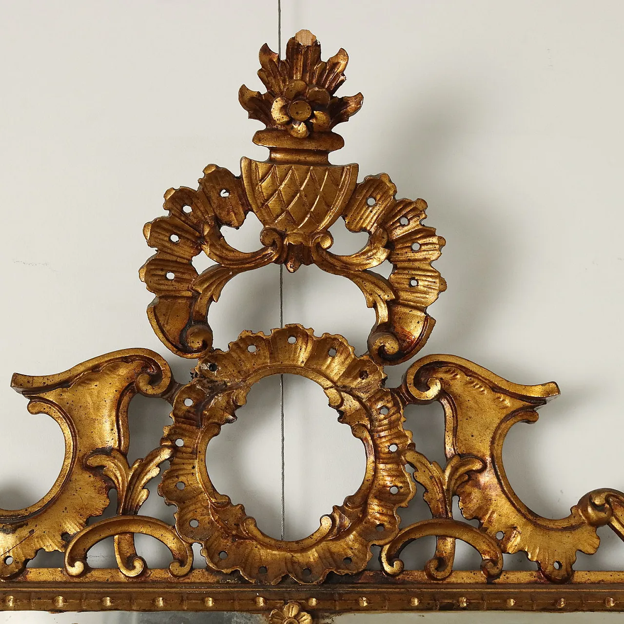 Specchio in stile rococò in legno intagliato, '900 3