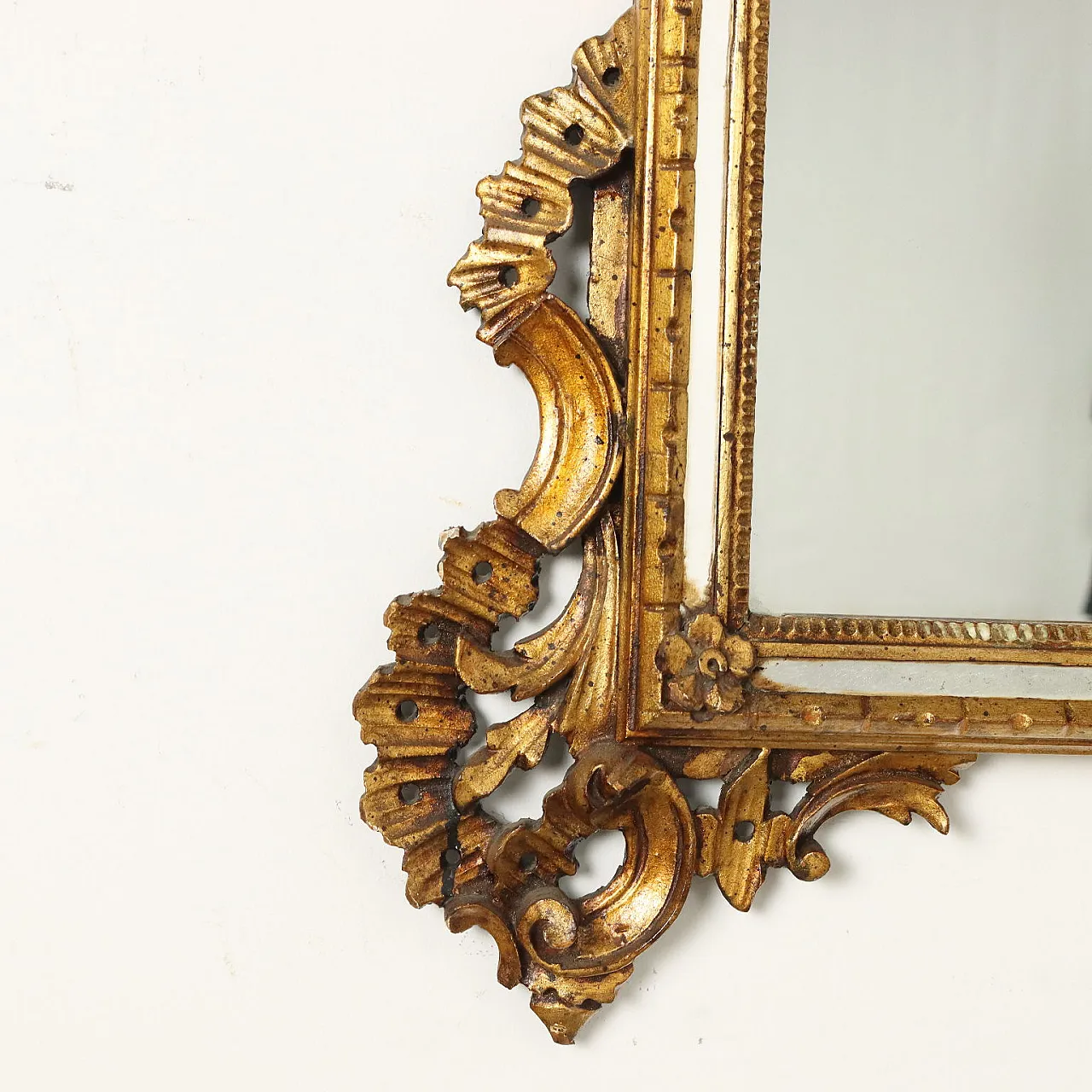 Specchio in stile rococò in legno intagliato, '900 5