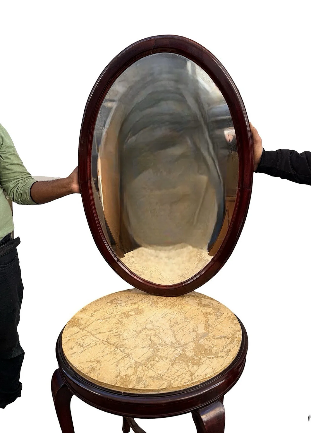 Wooden vanity table with marble top, late 18th century 2