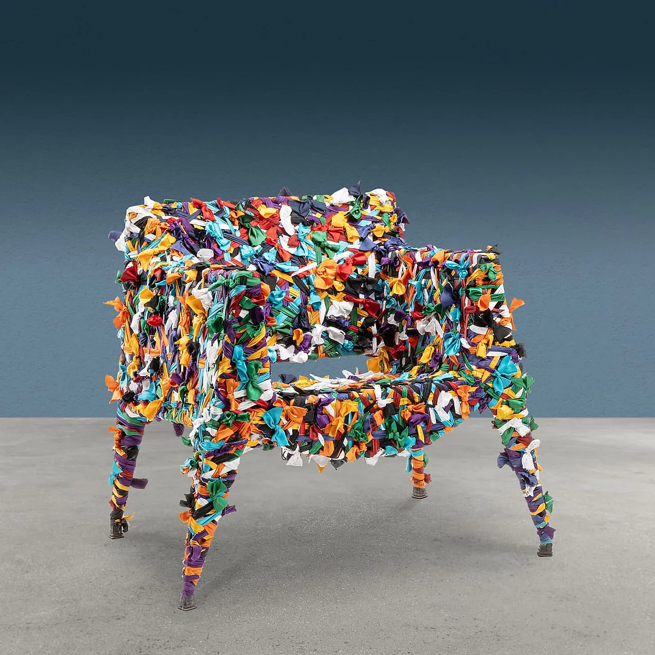 Multicoloured Glass armchair by Anacleto Spazzapan, 2000s 1