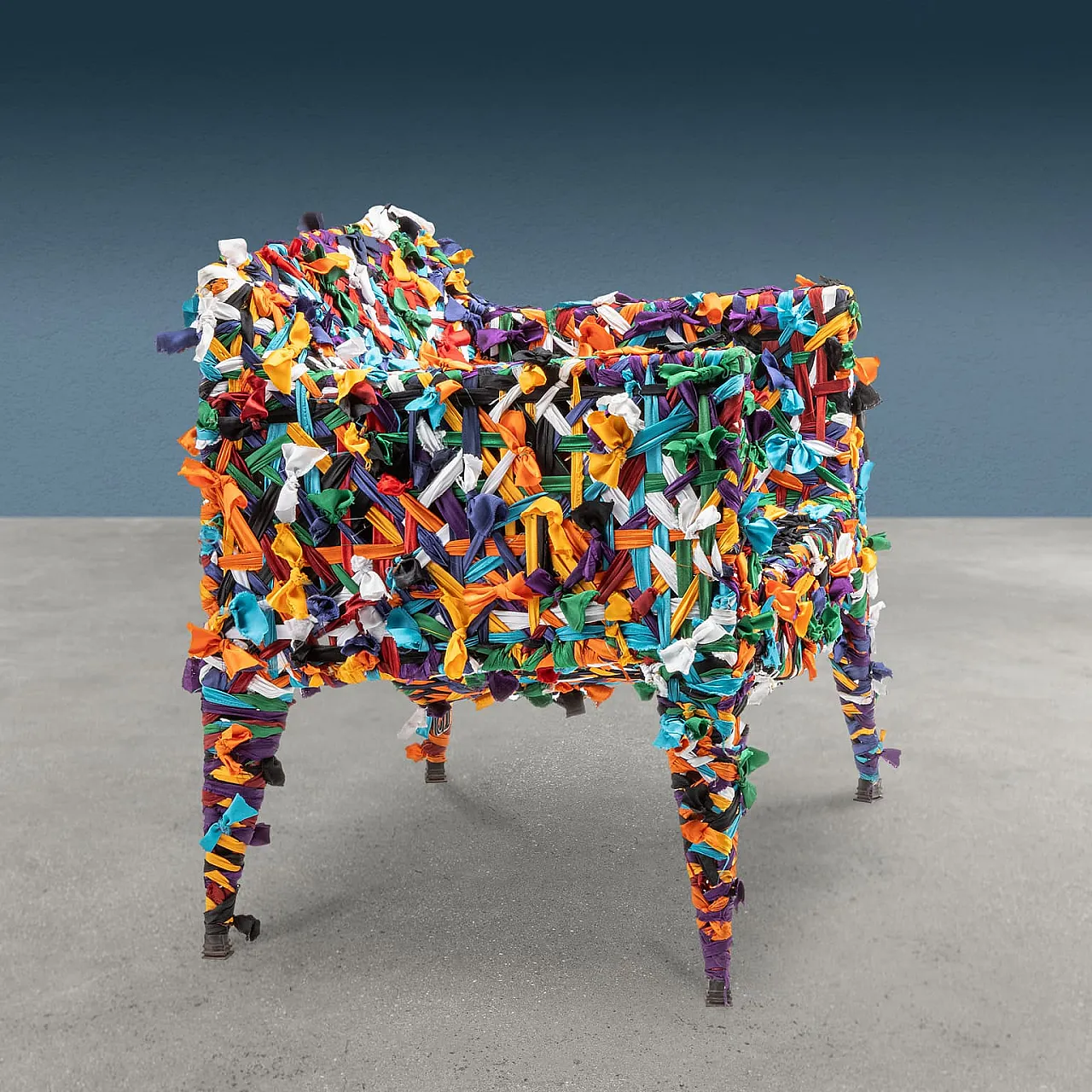 Multicoloured Glass armchair by Anacleto Spazzapan, 2000s 2