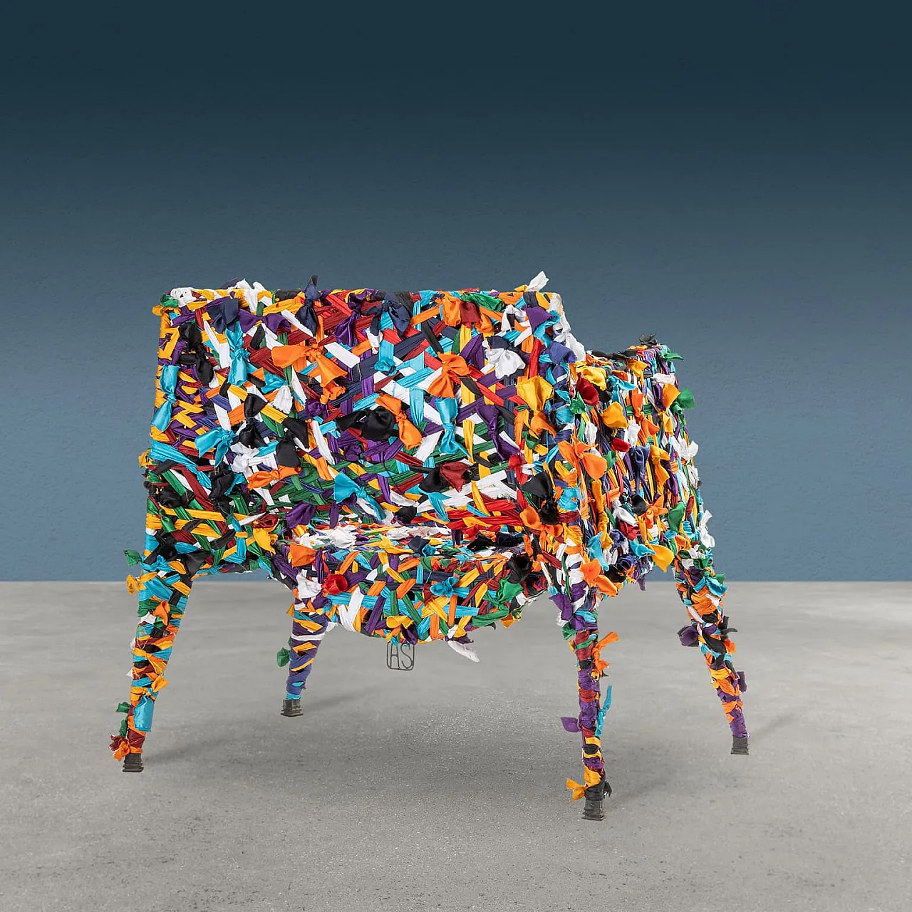 Multicoloured Glass armchair by Anacleto Spazzapan, 2000s 4