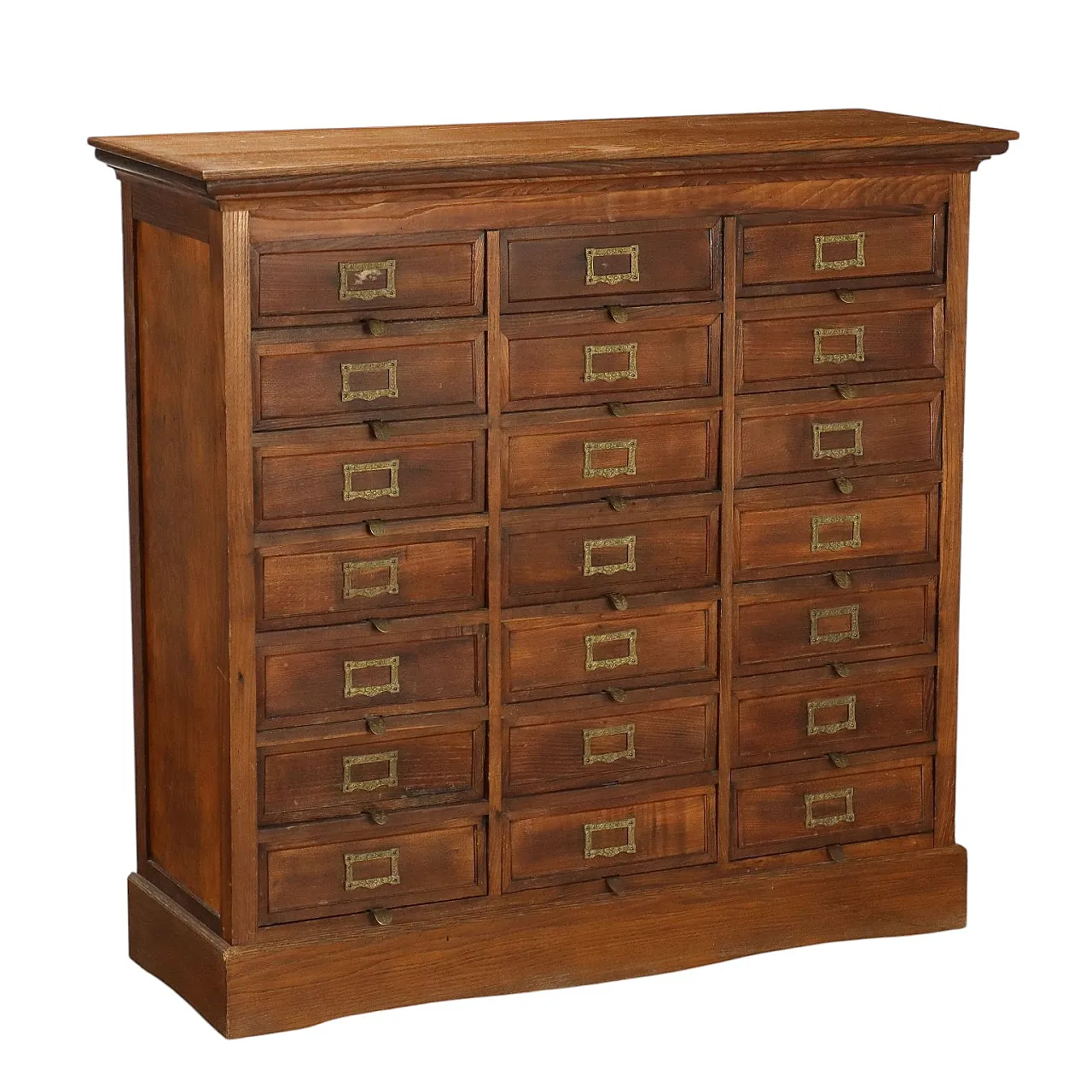 Flap File Cabinet Oak Fir 21 Drawers, early 20th century 1