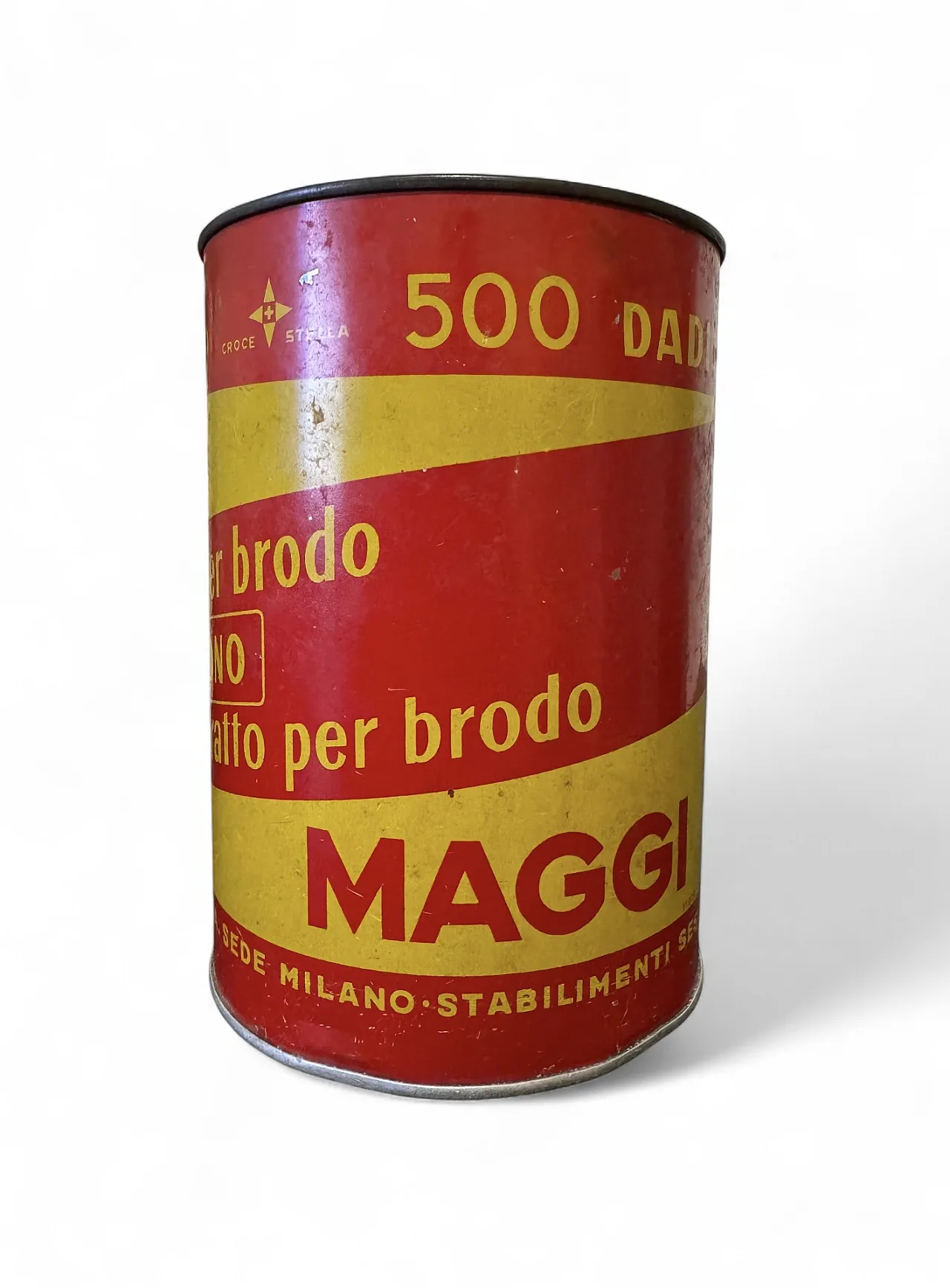 Tin of 500 Maggi stock cubes, 1960s 1