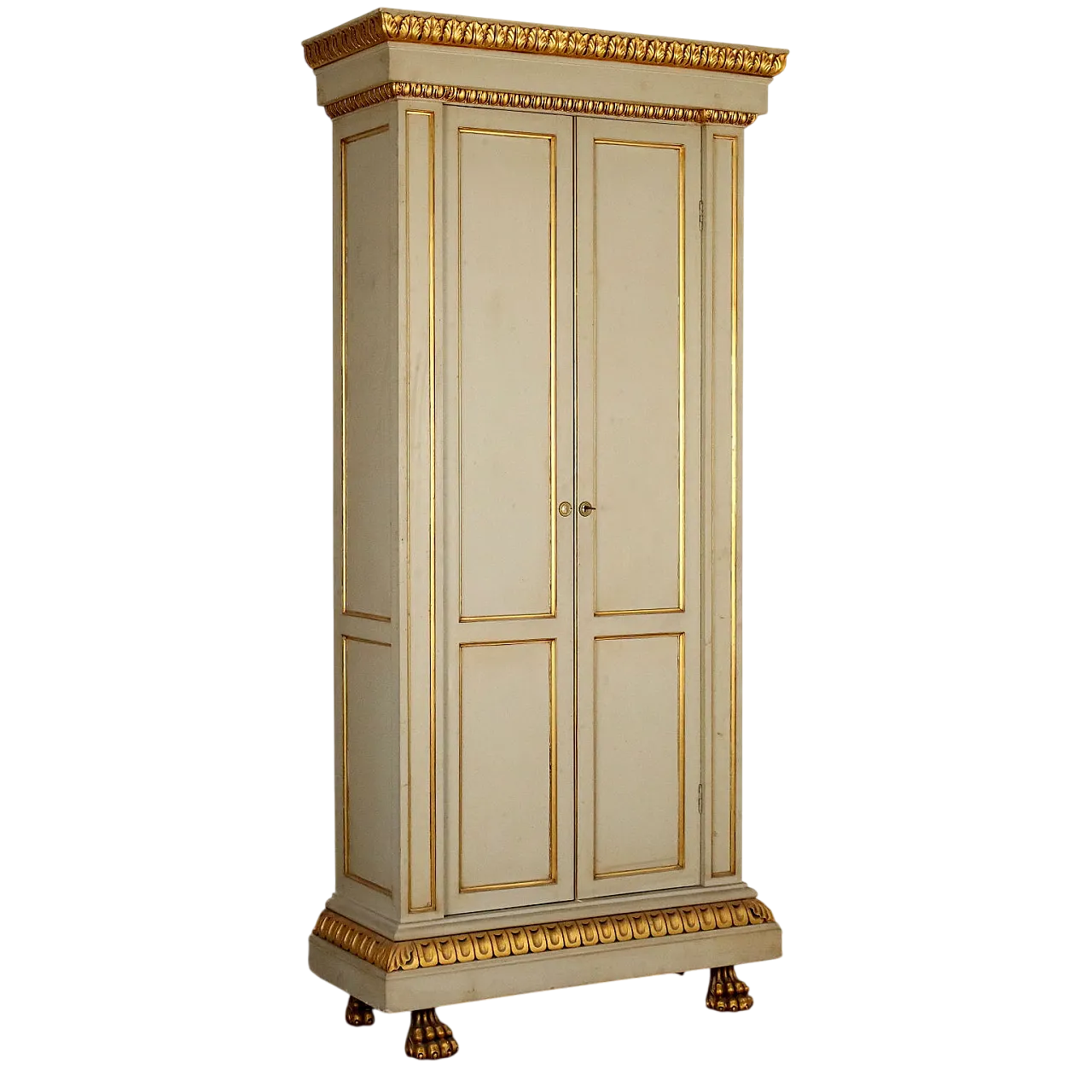 Neo-Baroque style wardrobe, lacquered and gilded, early 20th century 7