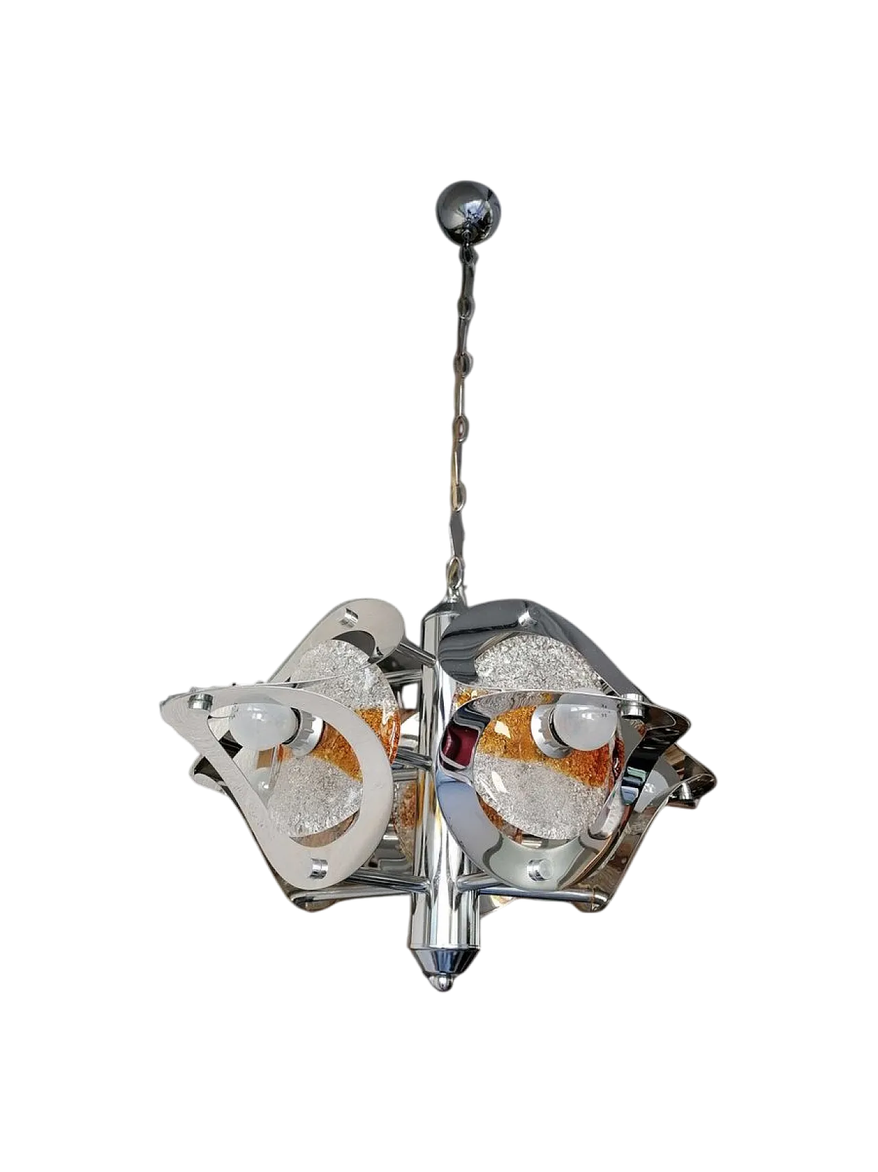 Lampada Space Age in vetro di Murano, anni '70 5