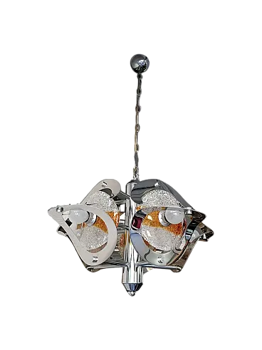 Lampada Space Age in vetro di Murano, anni '70